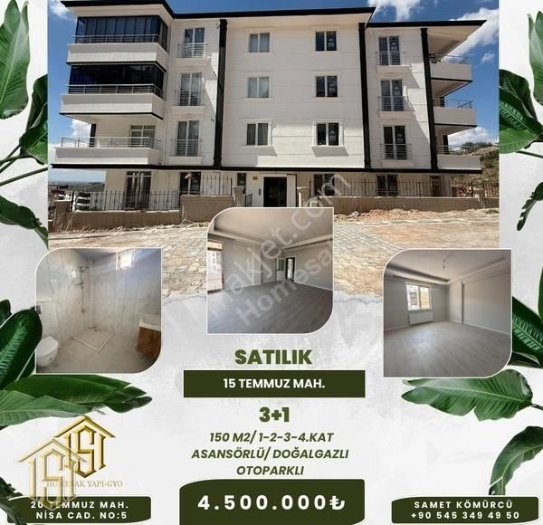 Homesak Yapı-gyo'dan 15 Temmuz'da Satılık 3+1 Daire !