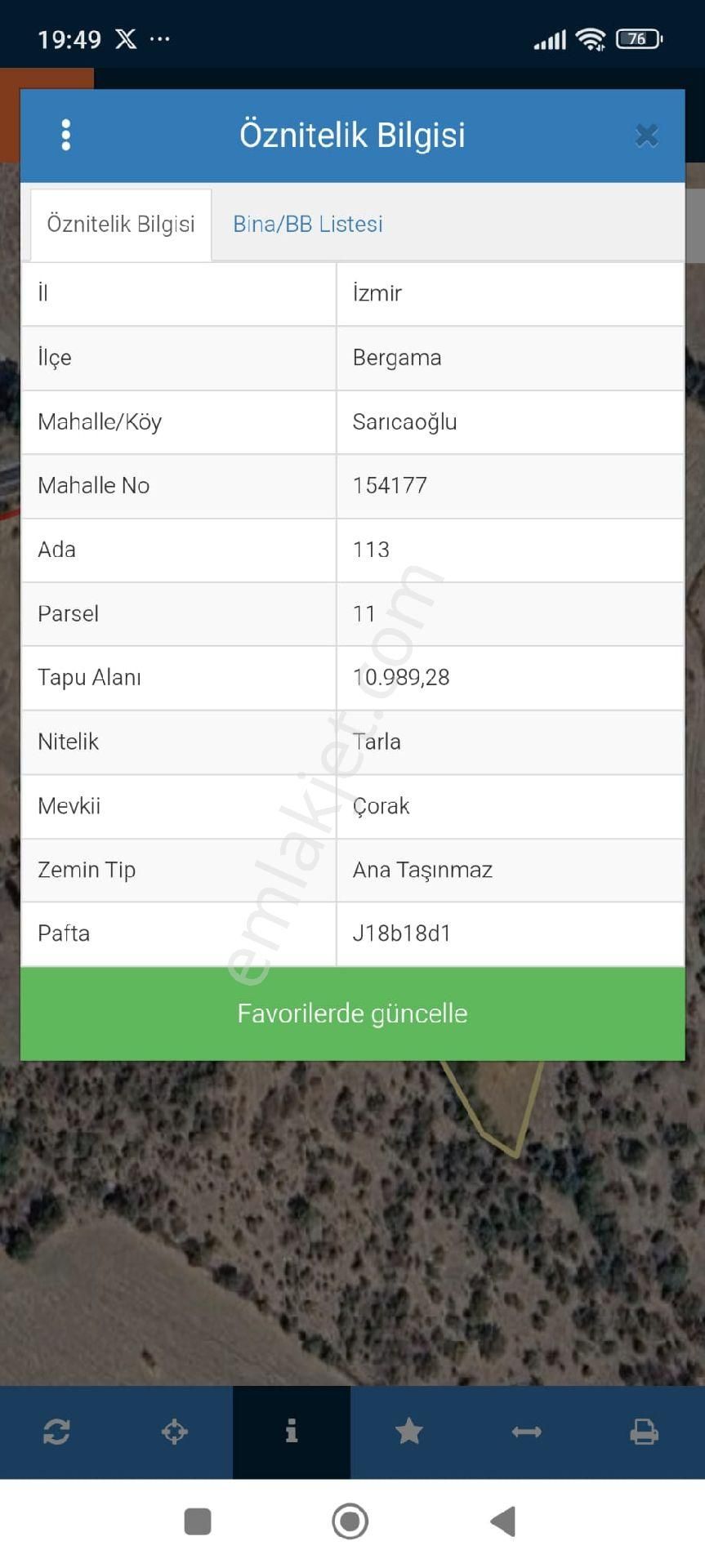 Bergama Sarıcaoğlu Mah Satılık Fırsat Tarlalar