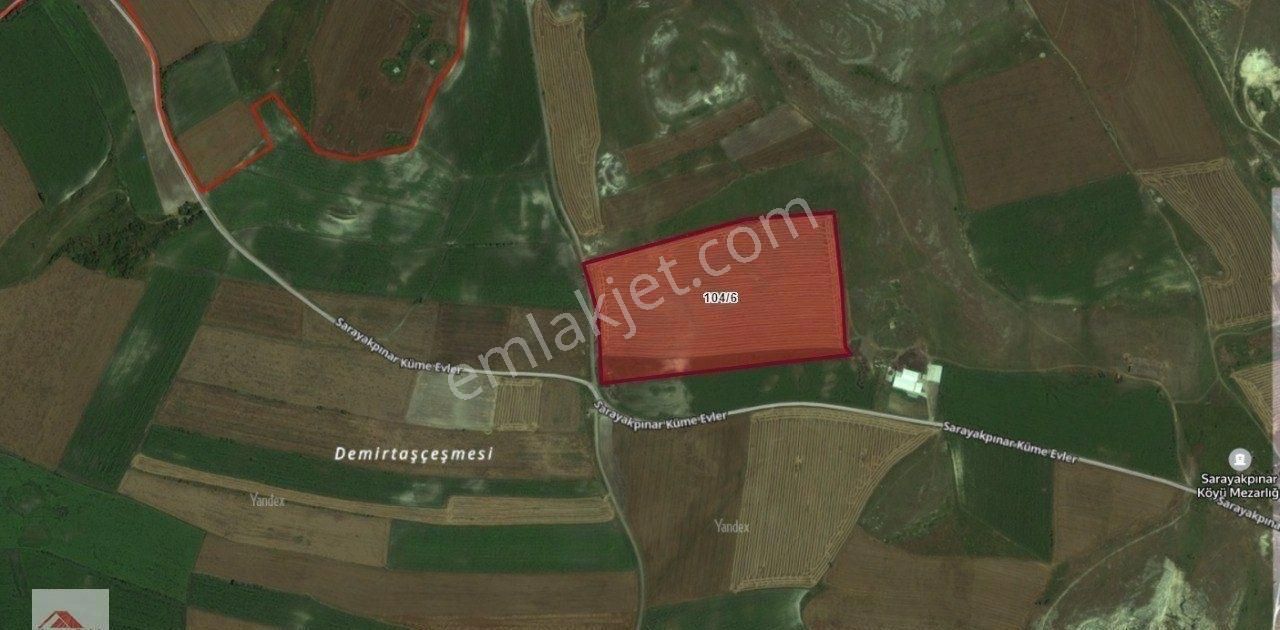 Edirne Merkez Sarayakpınar Köyünde Satılık 84 Dönüm Tarla