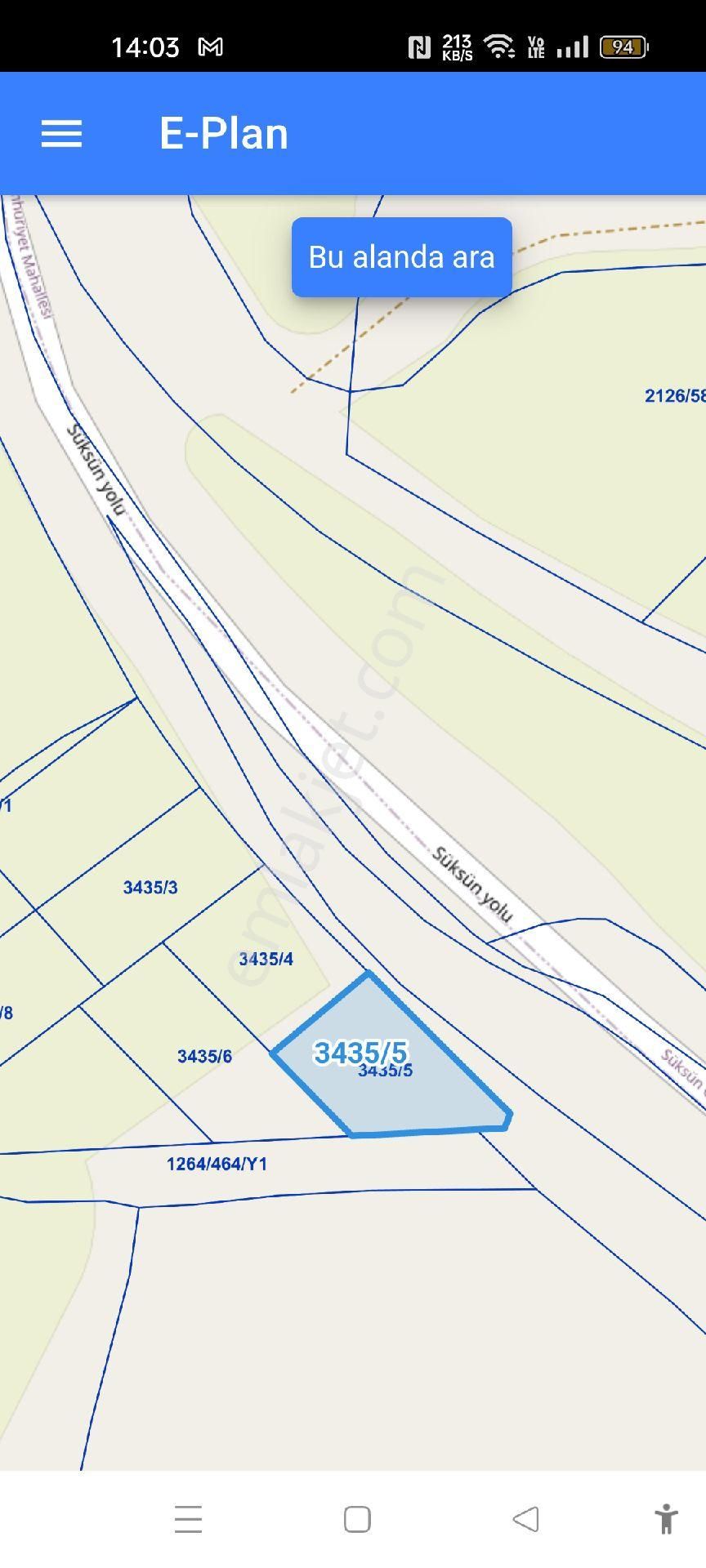 Süksün Zafer Mahallesi'nde 499 M² Yatırımlık Arsa – Tamkonut Güvencesiyle!