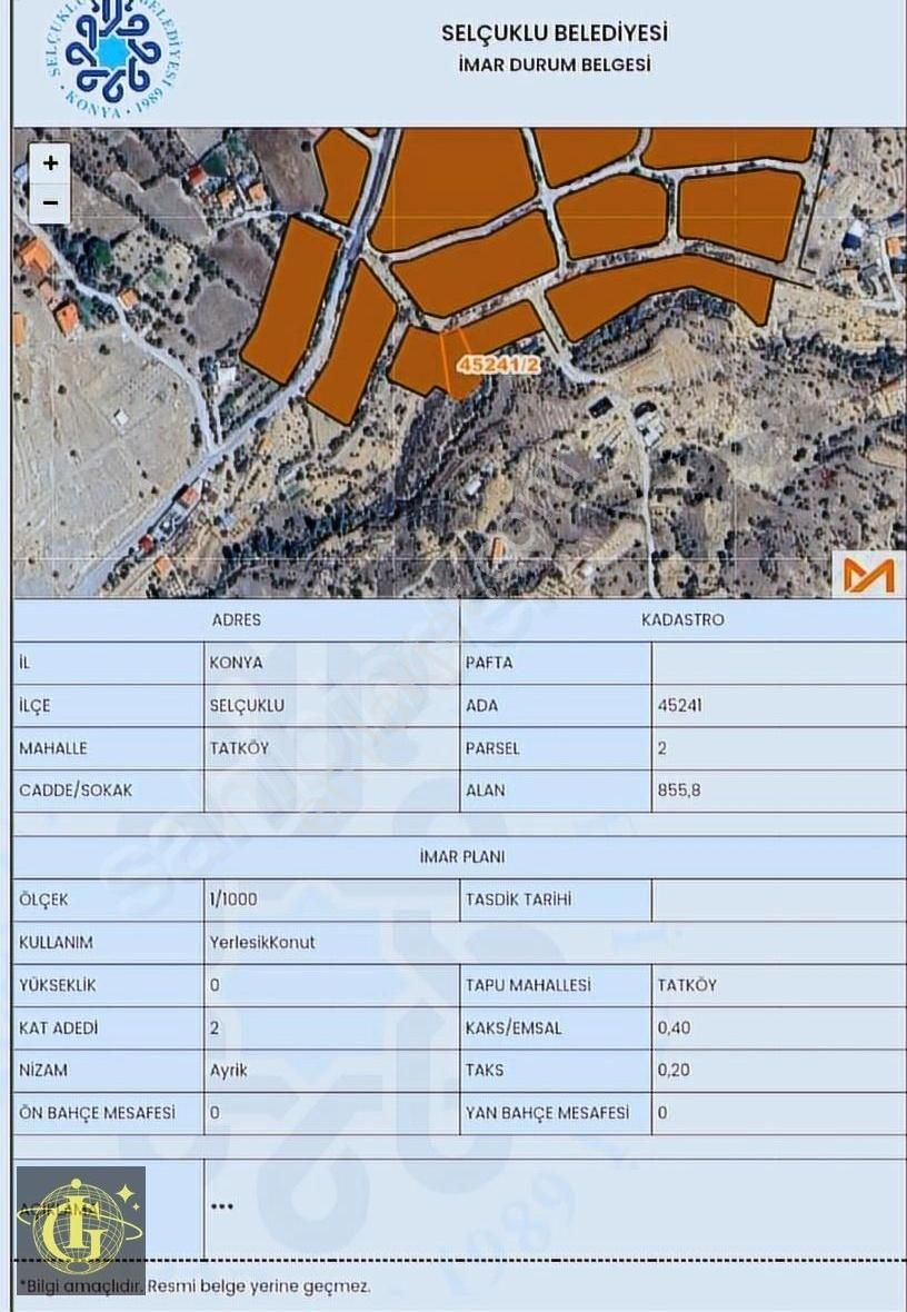 İkoniyum'dan Tatköy'de 2 Kata İmarlı 855 M2 Arsa