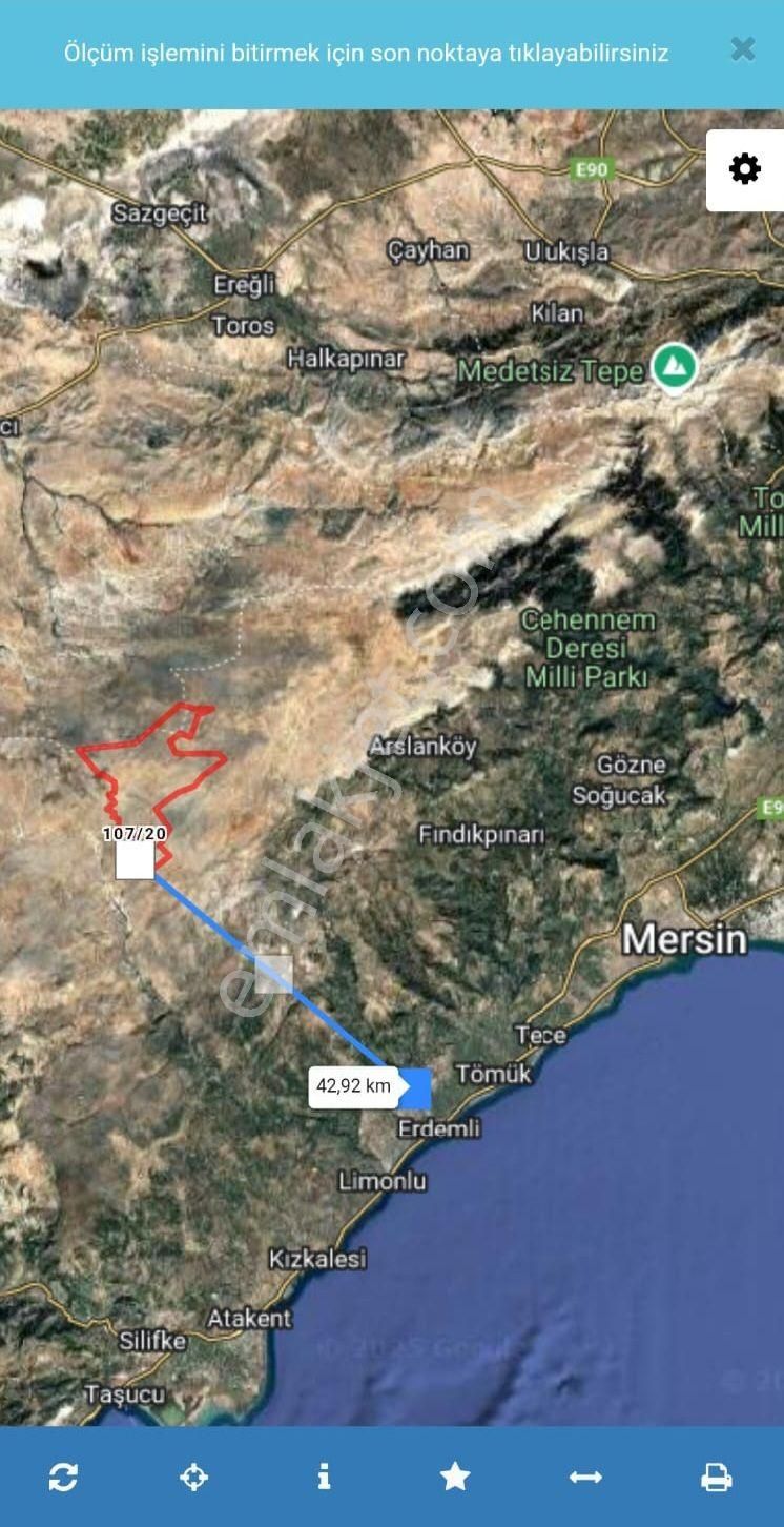 Mersin Yaylasında 2.521 M2 Yer (k.kartı Geçerlidir.)