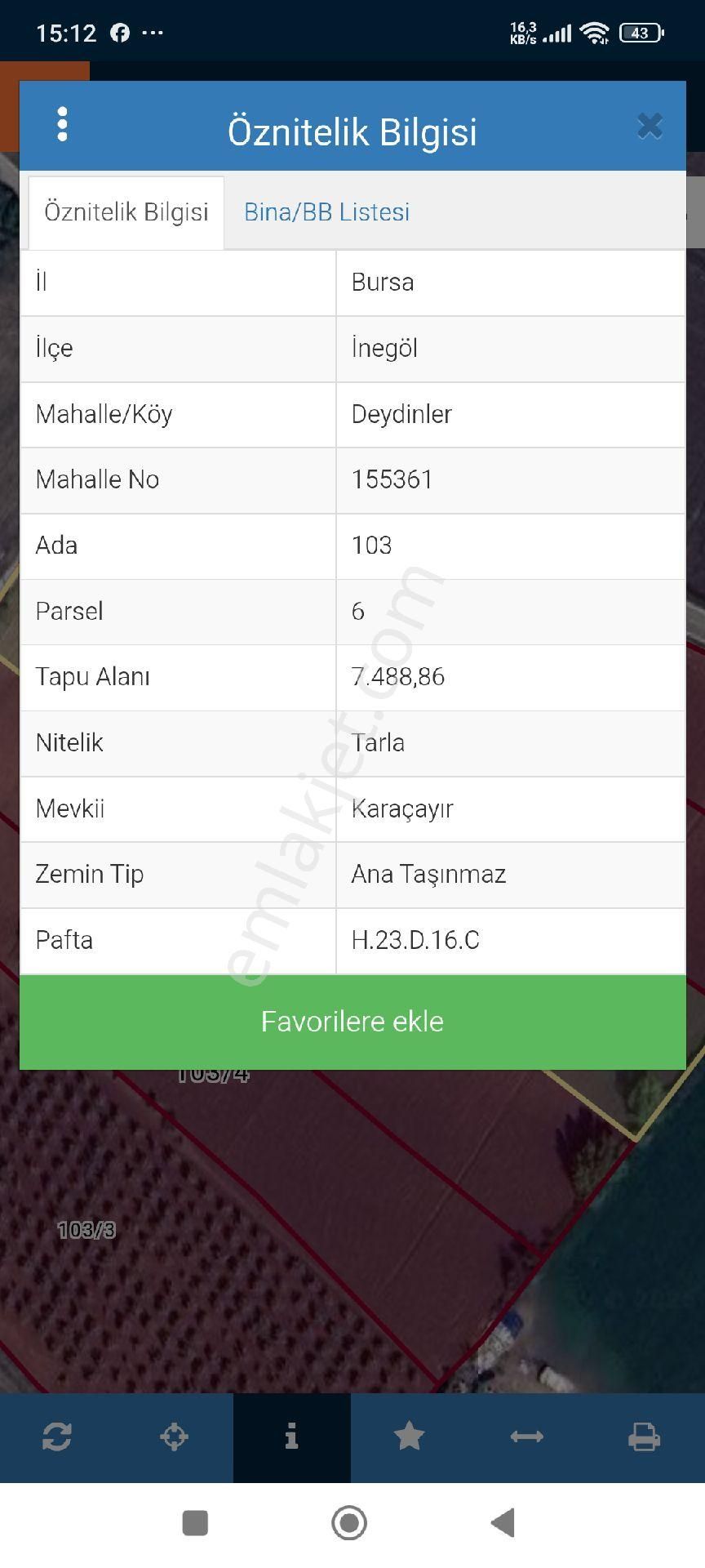 Eylül Emlak Tan İnegöl Hayvan Pazarı Yakini Arazi Yatırım İçin Uygundur
