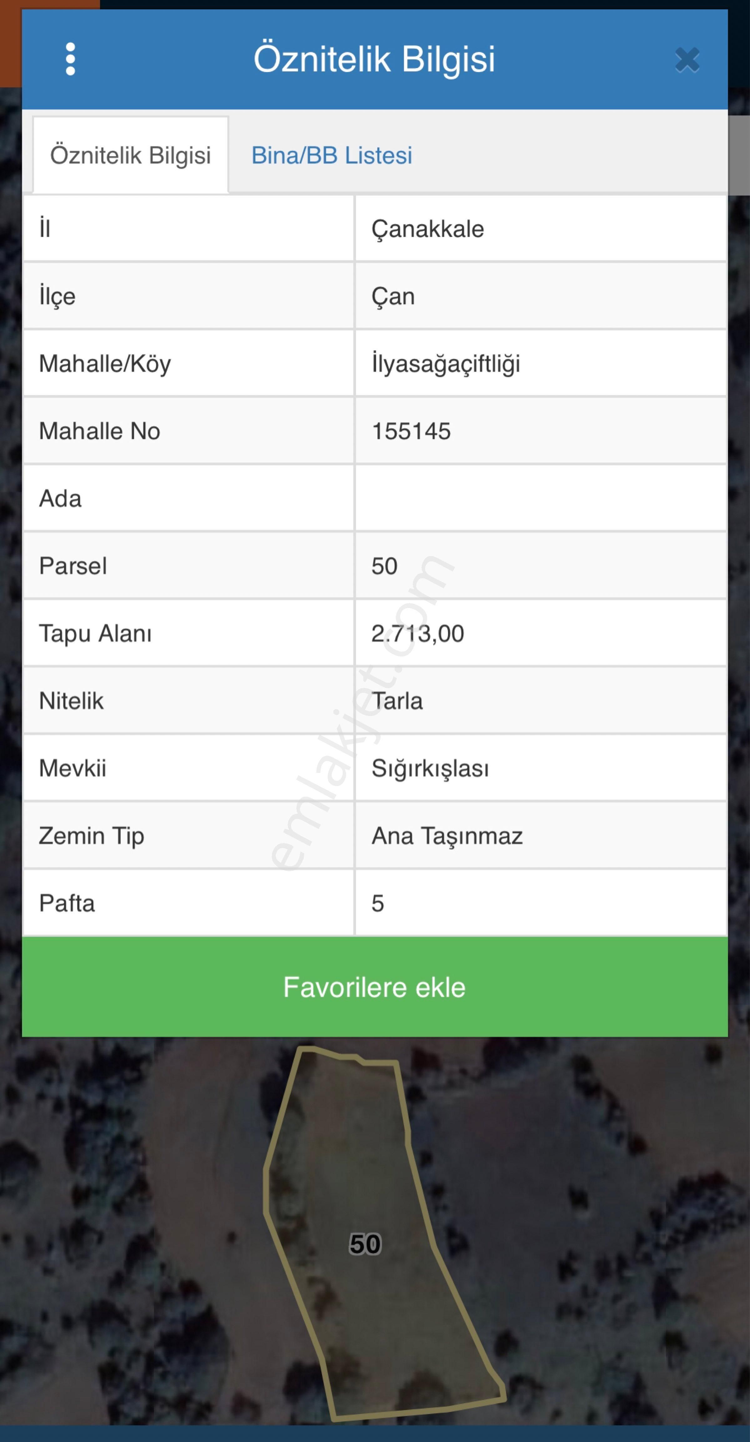 Sahibinden Satılık 2713 M Müstakil Tapu Yatırımlık Arazi.