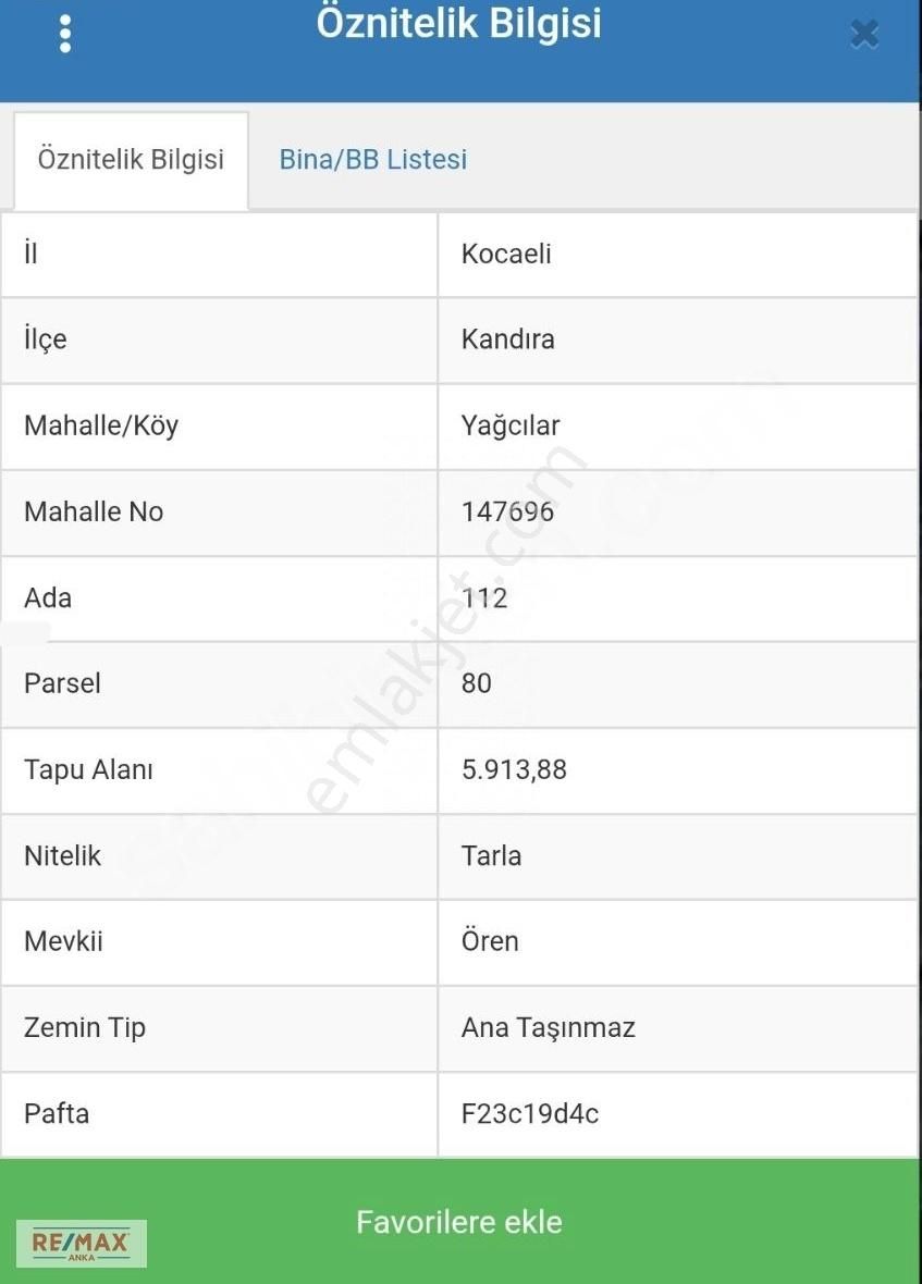 Remax Anka'dan Kandıra Yağcılar'da Satılık 5913 M2 Tarla