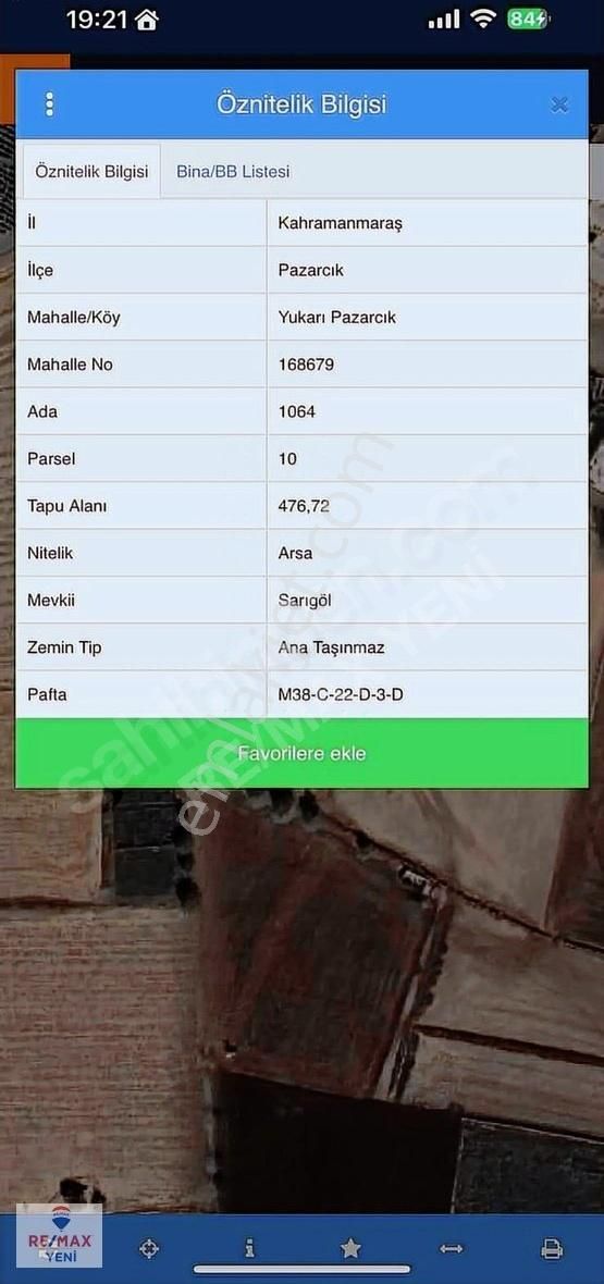 Remax'ten İmarlı Satlık Arsa Hastane Civarı