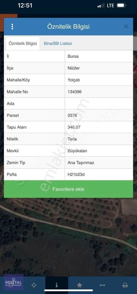 Rs Mutlu'dan Yolçatıda İmar Dibi Satılık 138 Metre Hisseli Tarla - Görsel 2