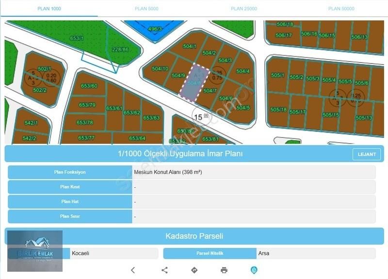 Kandıra Merkez Orhan Mah Villa Bölgesinde K.imarlı Arsa
