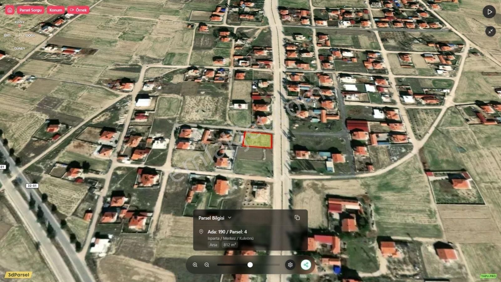 Isparta Merkez Kuleönünde Satılık İmarlı Arsa