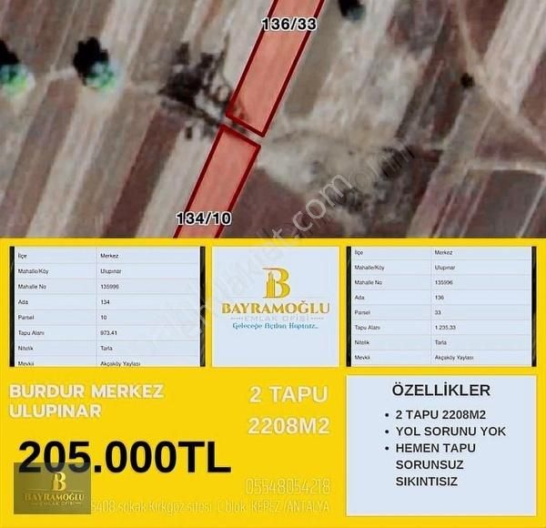 Bayramoğlundan Satılık Tarla