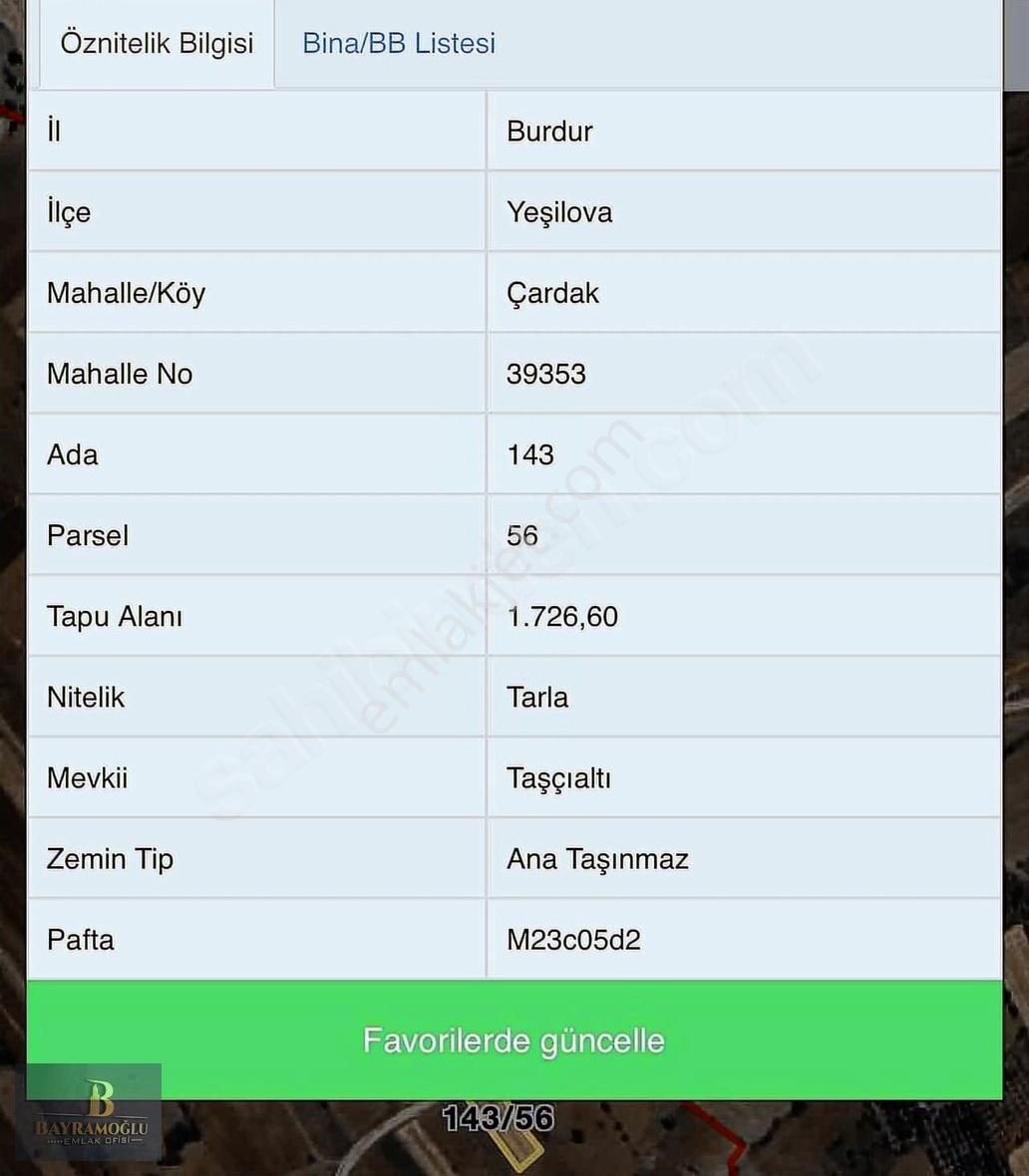 Acillll!!son 4 Gün!!!asfalt Kenarı 1726m2 Tarla