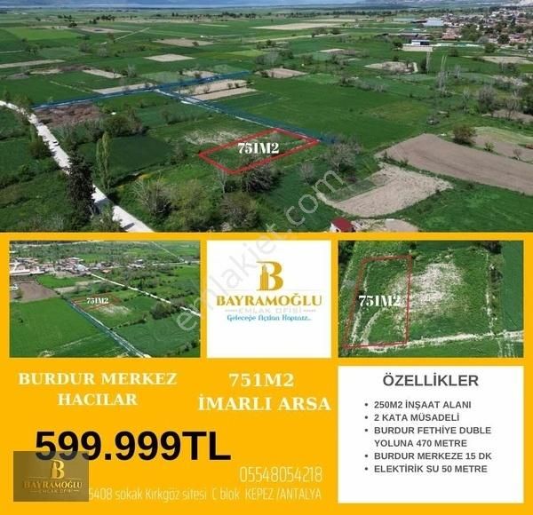 Fiyat Düştü!!!hacılarda 751 M2 İmarlı Arsa