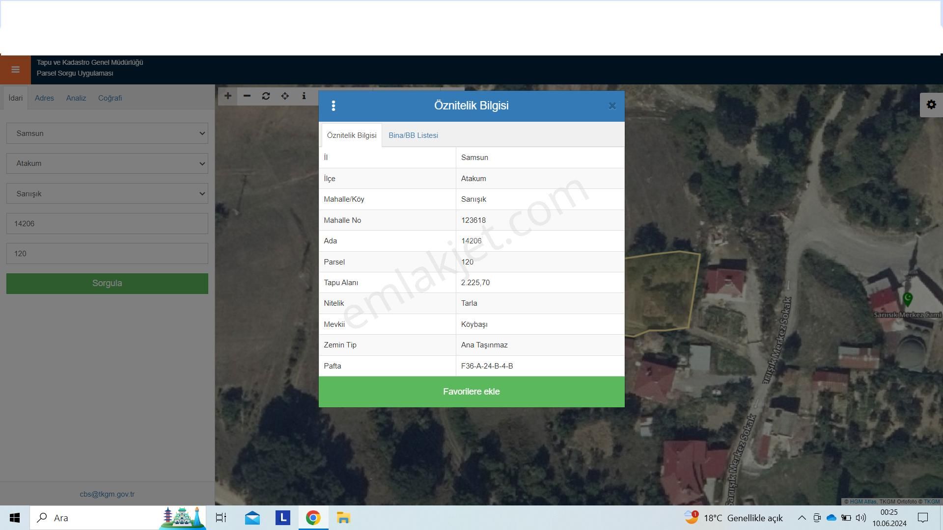 Lider'den Samsun Atakum Sarıışık Köyünde 2.225 M2 Tarla Tek Tapu - Görsel 3