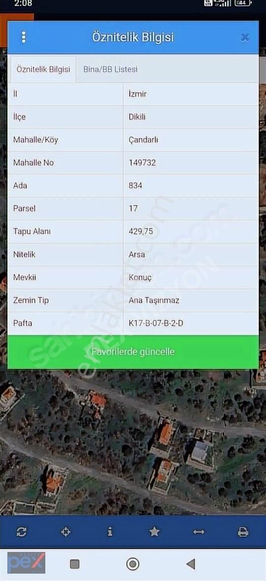 İzmir Dikili'de Villa İmarlı 430 M2 Arsa