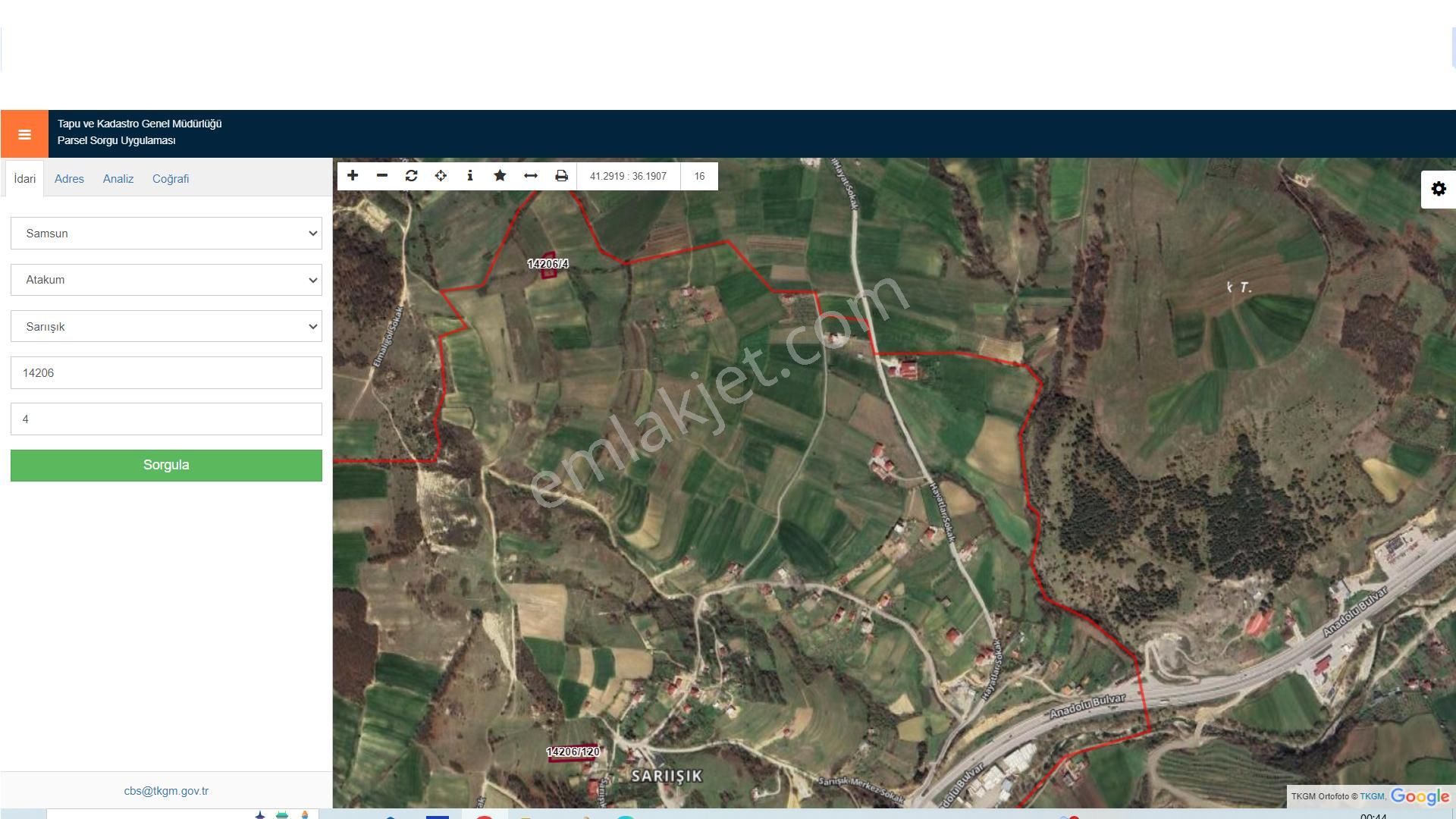 Lider'den Samsun Atakum Sarıışık Köyünde 1006m2 Tarla Tek Tapu - Görsel 5