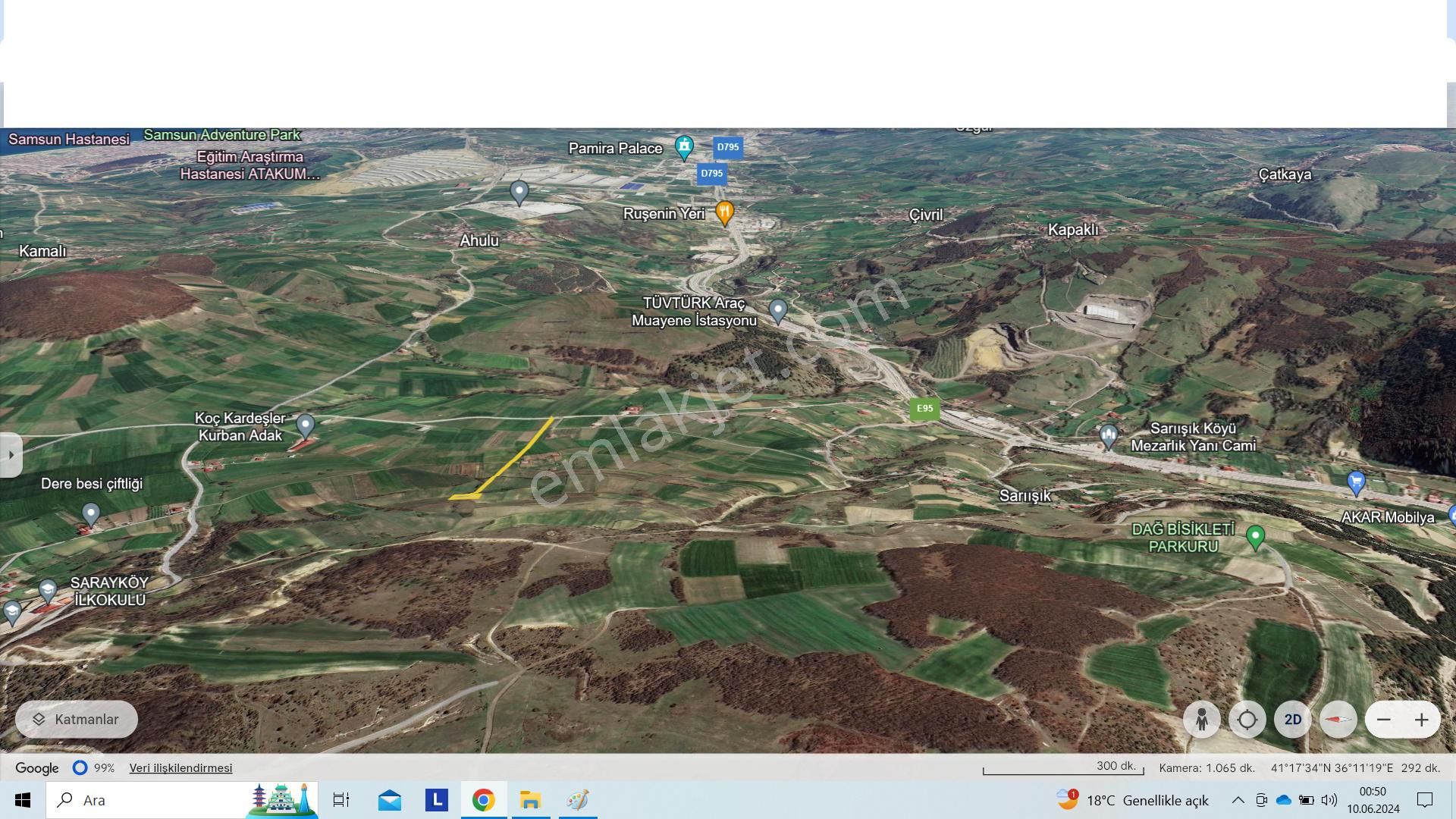 Lider'den Samsun Atakum Sarıışık Köyünde 1006m2 Tarla Tek Tapu - Görsel 6