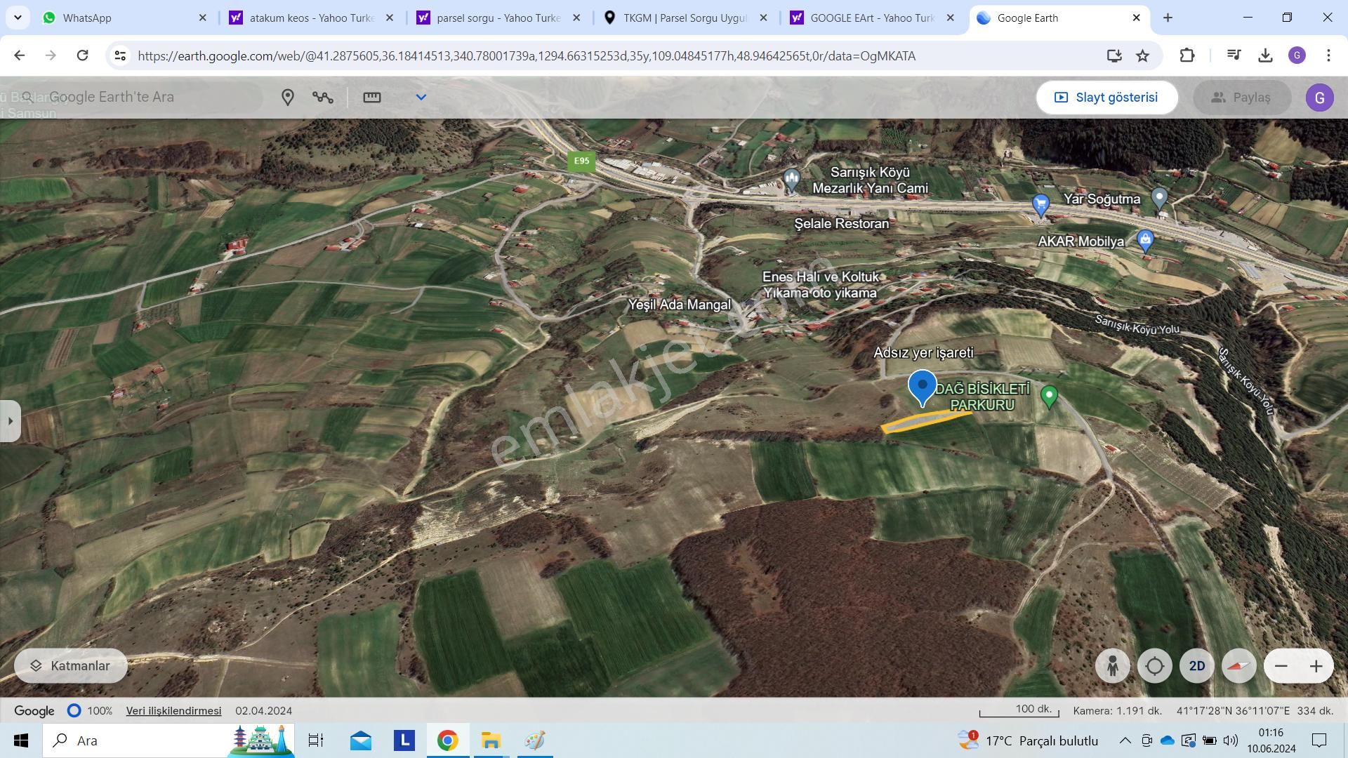 Lider'den Samsun Atakum Sarıışık Köyünde 1661m2 Tarla Tek Tapu - Görsel 5