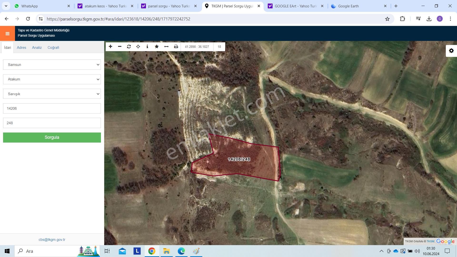 Lider'den Samsun Atakum Sarıışık Köyünde 6129 M2 Tarla Tek Tapu - Görsel 7