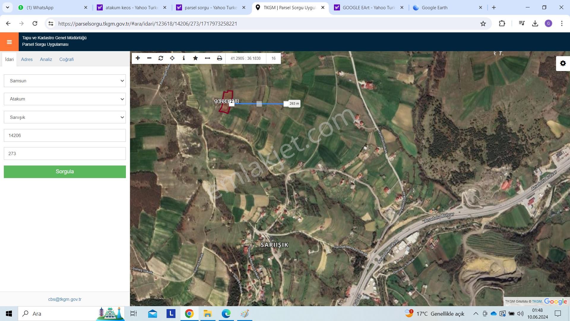 Lider'den Samsun Atakum Sarıışık Köyünde 4.194 M2 Tarla Tek Tapu - Görsel 8