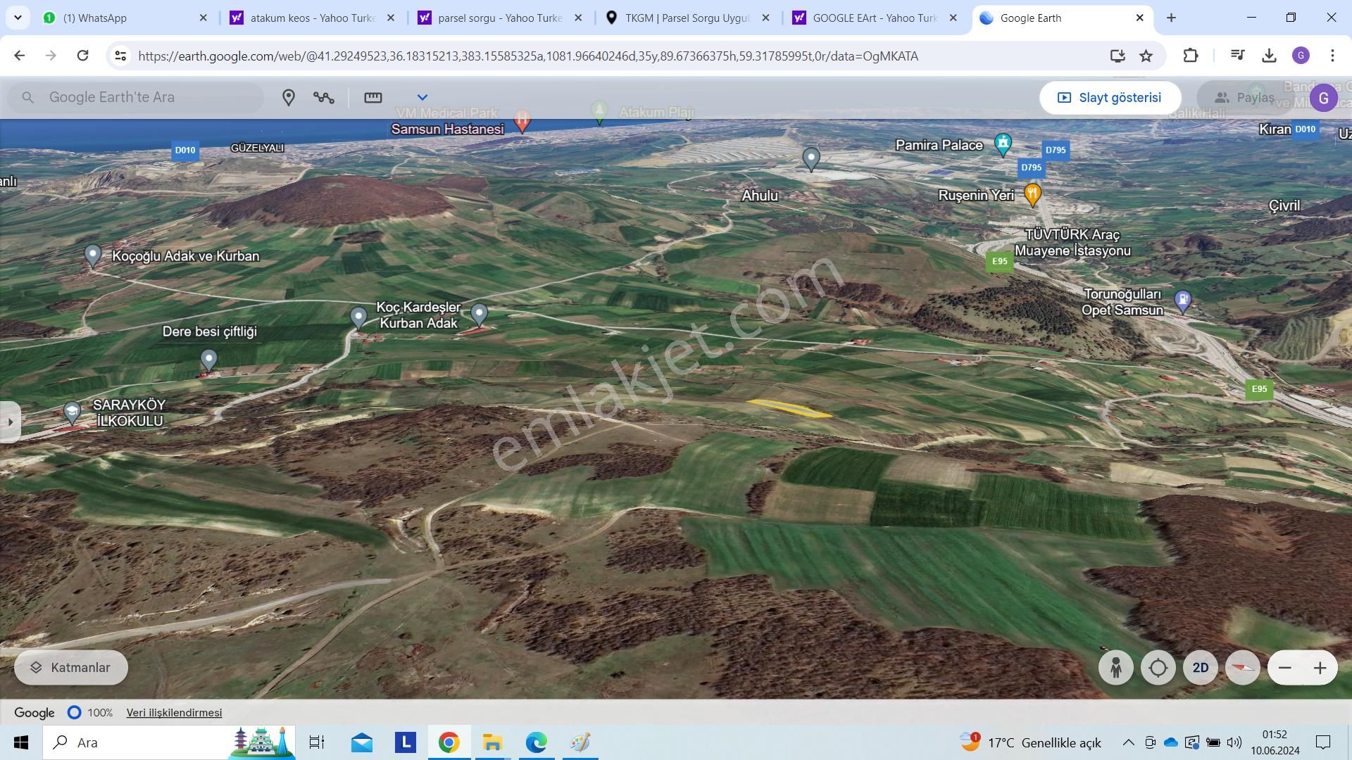 Lider'den Samsun Atakum Sarıışık Köyünde 4.194 M2 Tarla Tek Tapu - Görsel 6