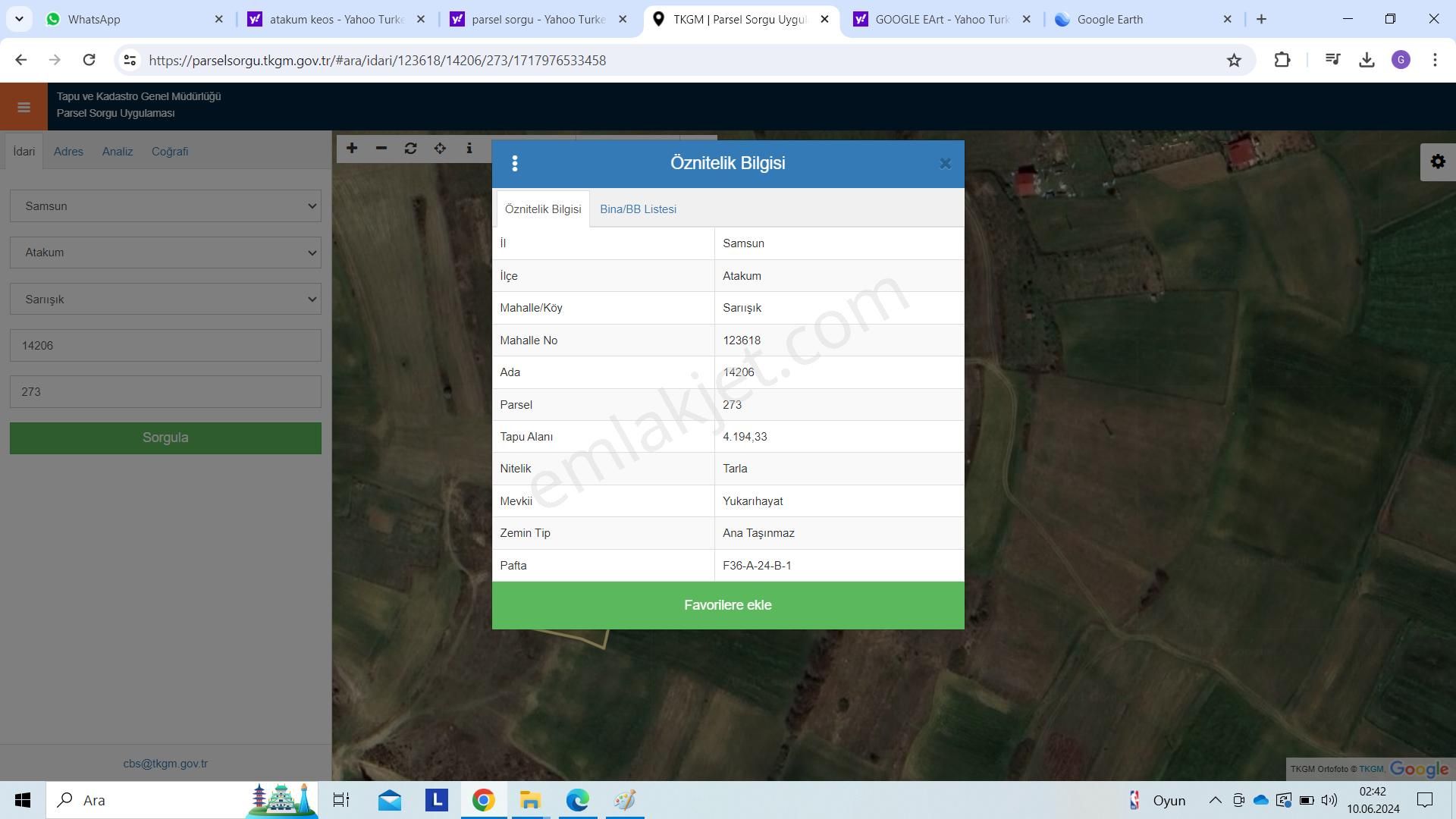 Lider'den Samsun Atakum Sarıışık Köyünde 4.194 M2 Tarla Tek Tapu - Görsel 5