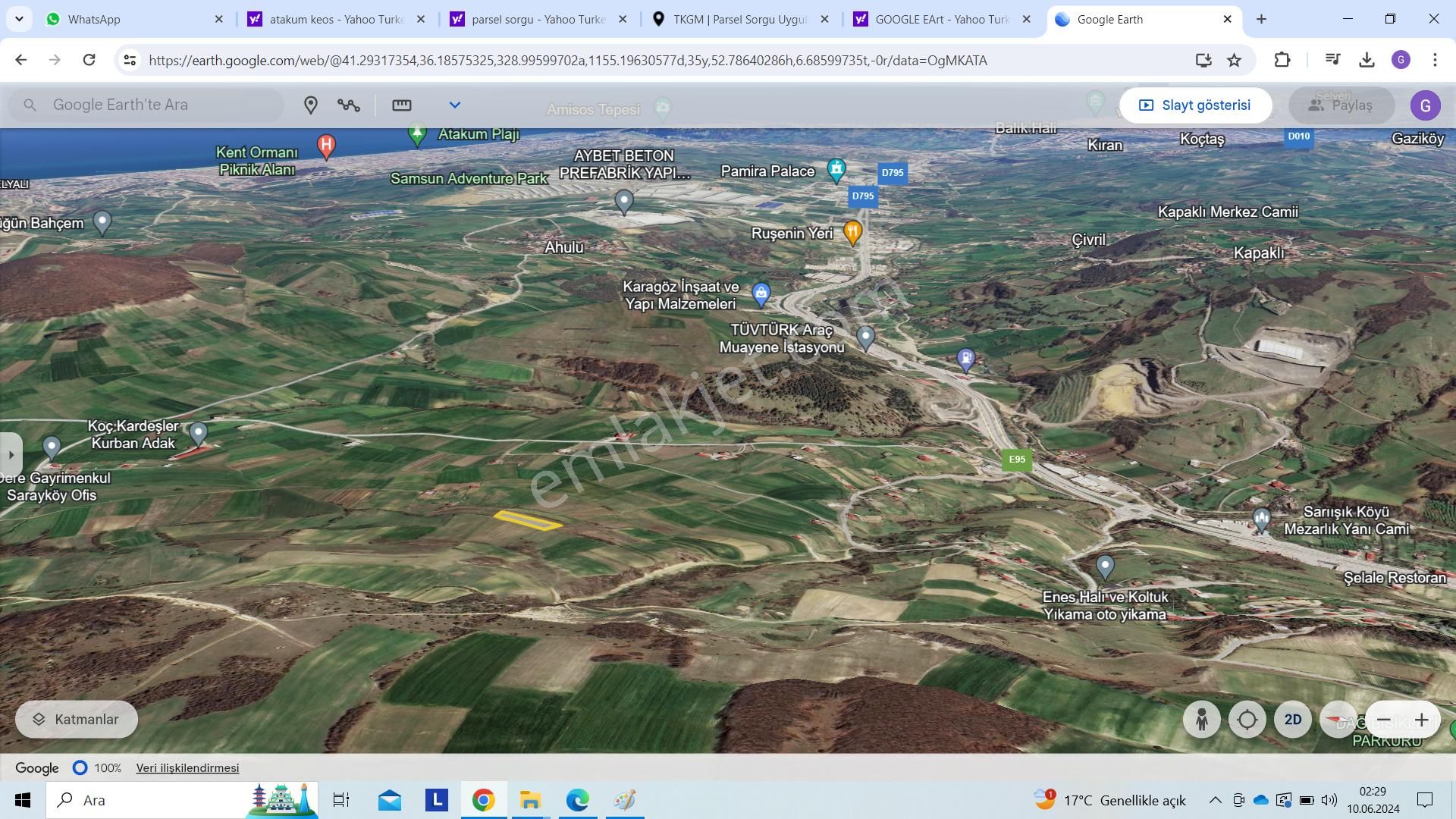 Lider'den Samsun Atakum Sarıışık Köyünde 2.026 M2 Tarla Tek Tapu - Görsel 3