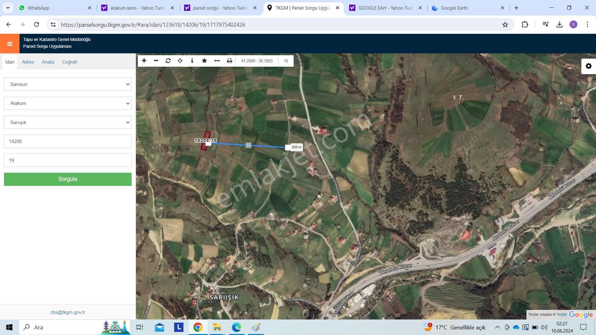 Lider'den Samsun Atakum Sarıışık Köyünde 2.026 M2 Tarla Tek Tapu - Görsel 4