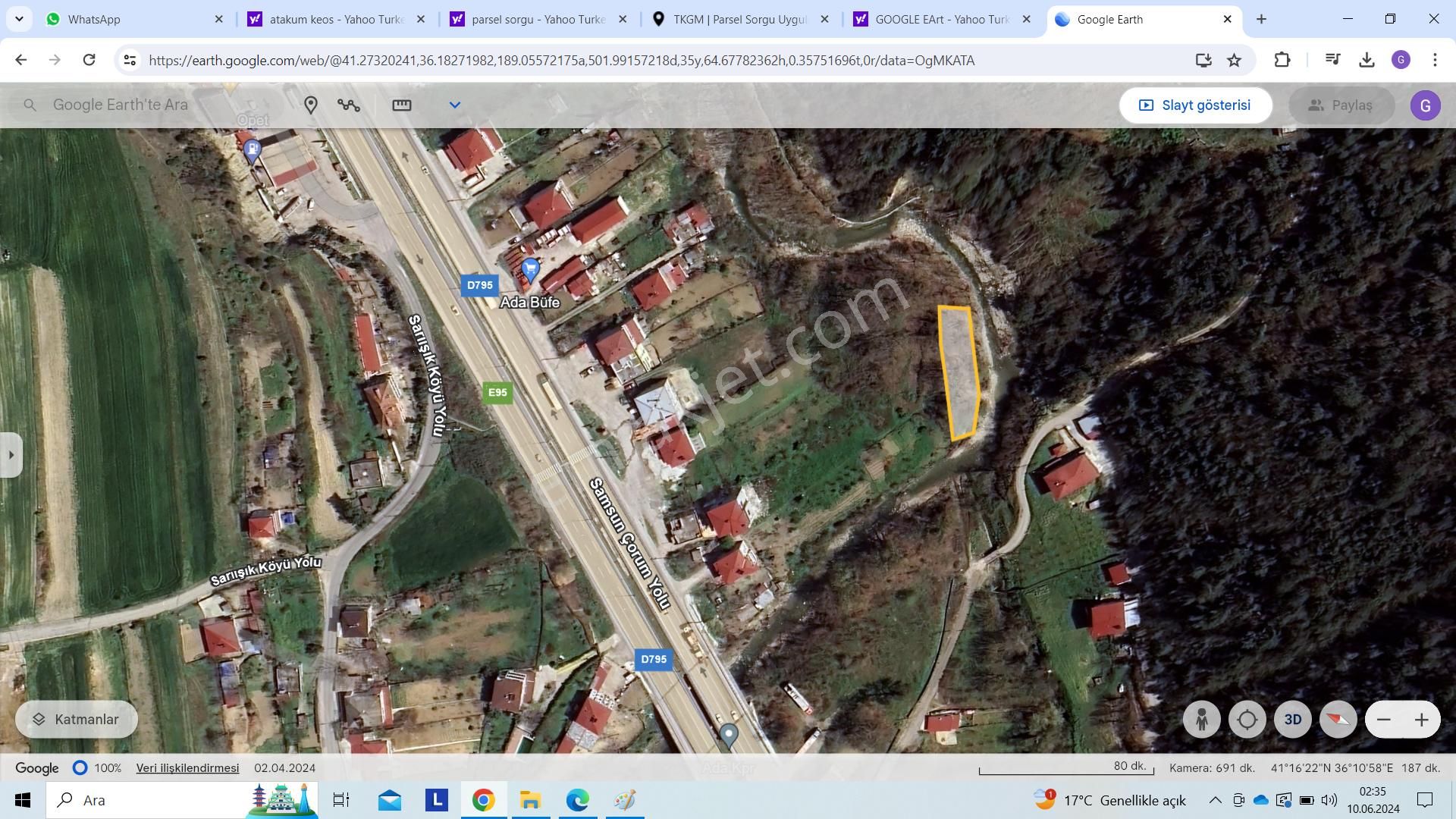 Lider'den Samsun Atakum Sarıışık Köyünde 702 M2 Tarla Tek Tapu - Görsel 2