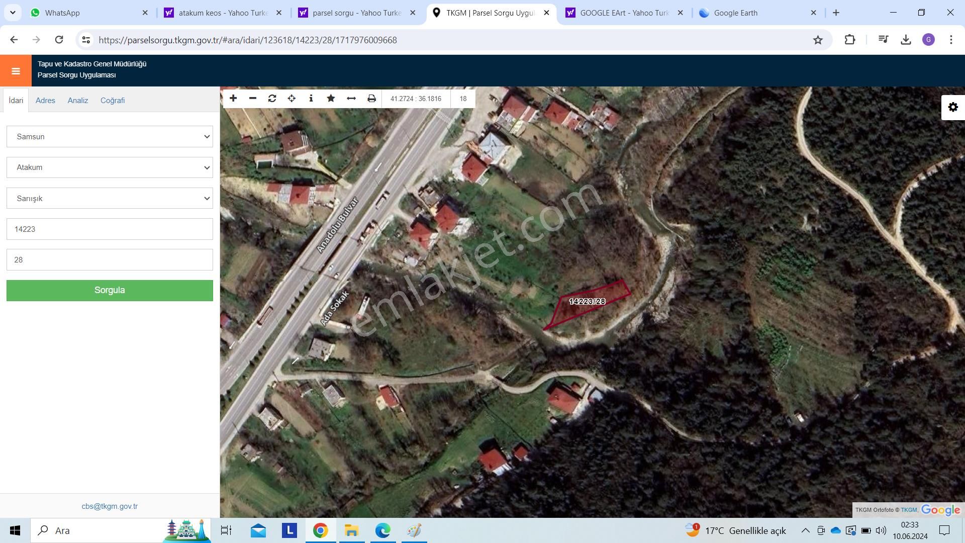 Lider'den Samsun Atakum Sarıışık Köyünde 702 M2 Tarla Tek Tapu - Görsel 3