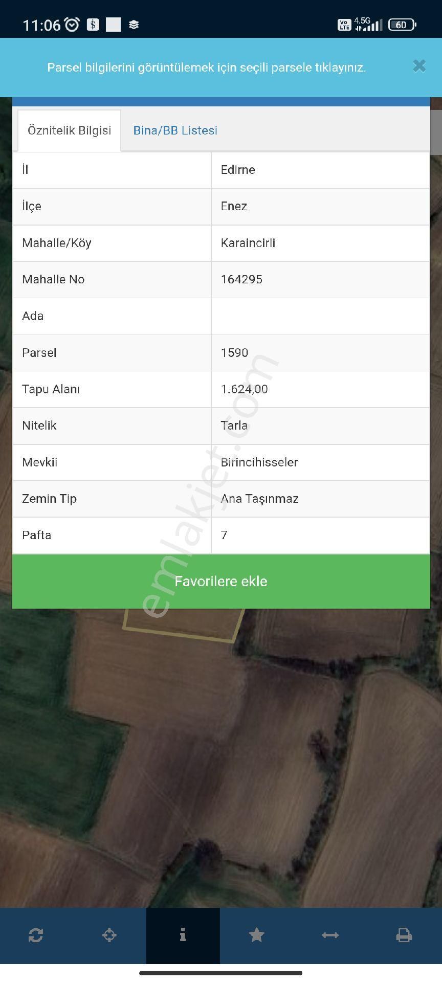 Karaincirli 1624 M² Tek Tapu Sahibinden