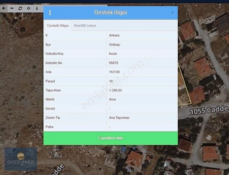 İncek Prestijli Lokasyon Villa İmarlı Arsa Kazandıran Yatırım