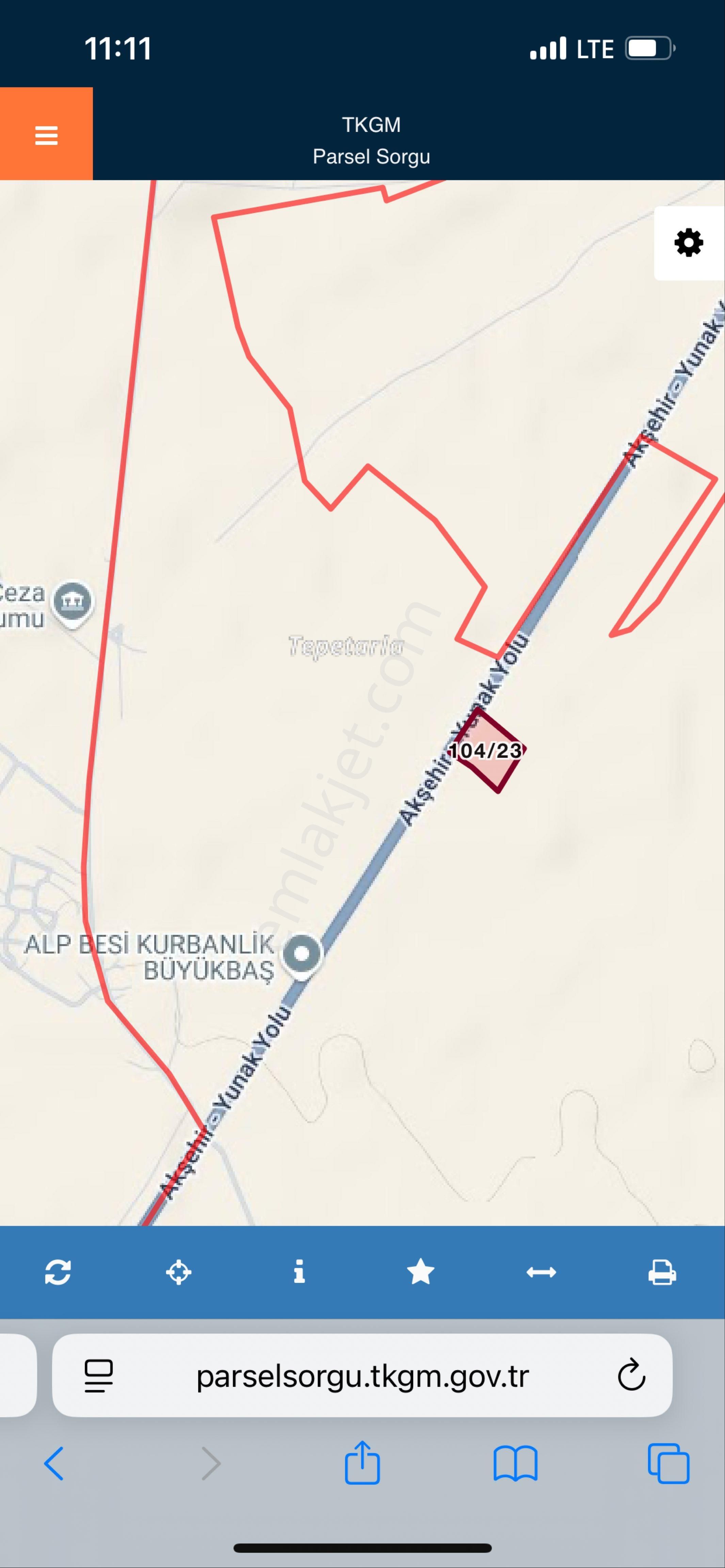 Akşehir Adsız Da 2051 M2 Satılık Hisseli Tarla