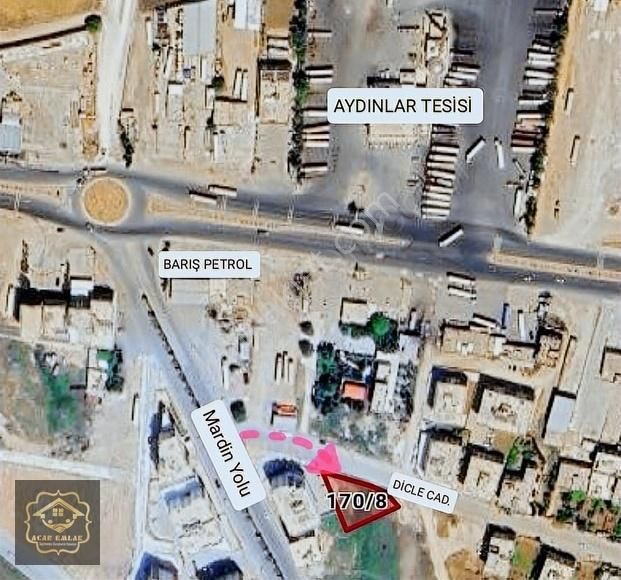 Acar Emlaktan Mardinyolu Üzeri Barış Petrol Mevkiinde 224m2 Arsa