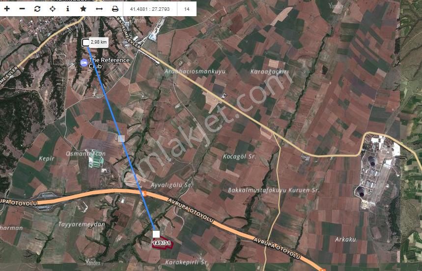 Lüleburgaz Hamitabat'ta Yatırımlık 38.404 M2 Arazi