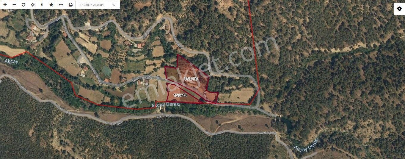 Beyağaçta Çevresi Dereyle Çevrili Satılık 2 Parsel 15120m2 Tarla​
