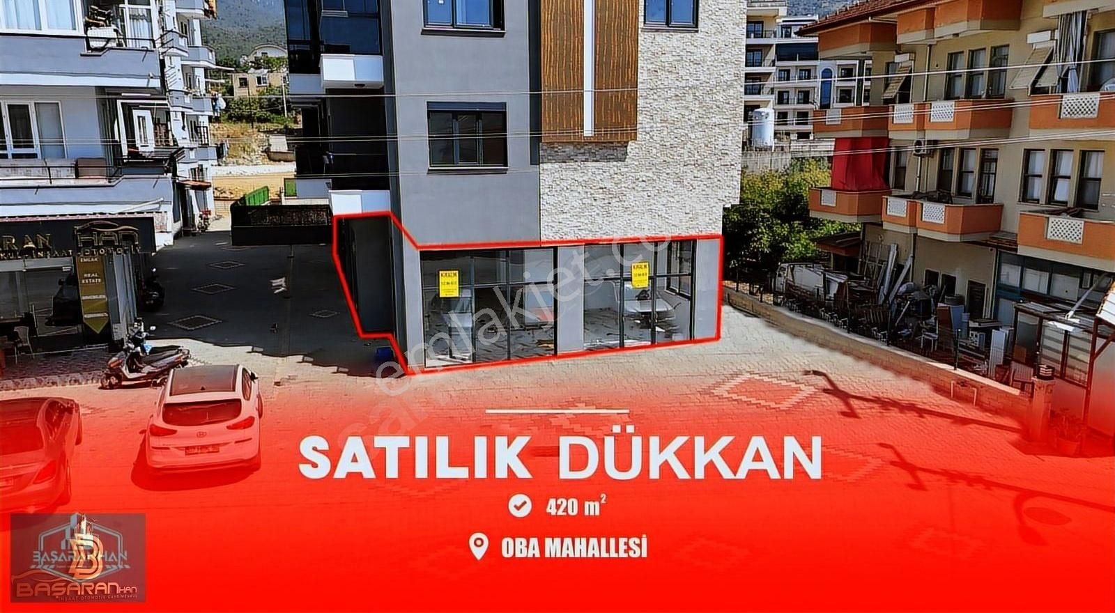Alanya Oba Mah. Çarşamba Caddesi 420m2 Satılık Dükkan