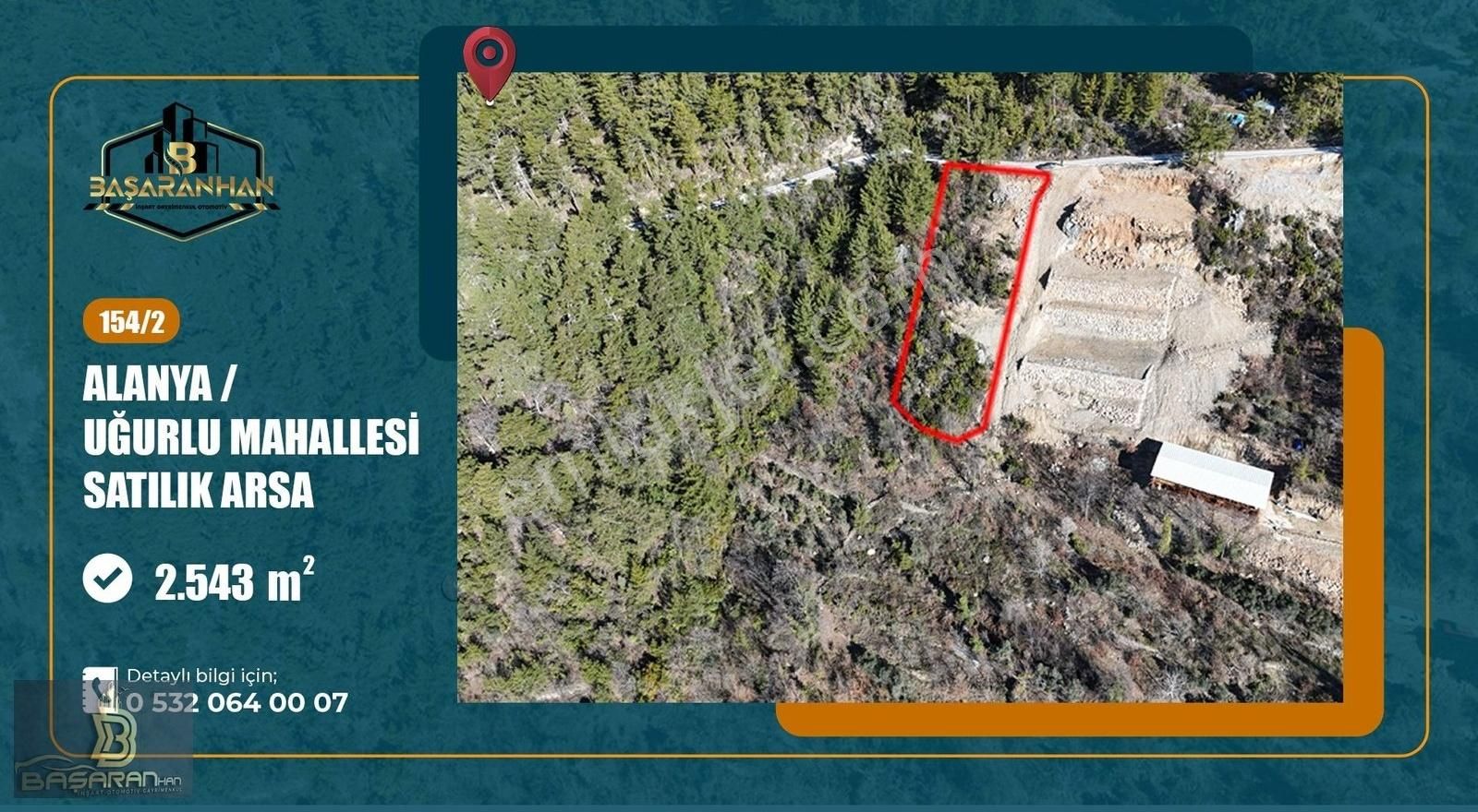 Alanya Uğurlu (kıvrasıl) Mah. 2.543 M2 Tarla