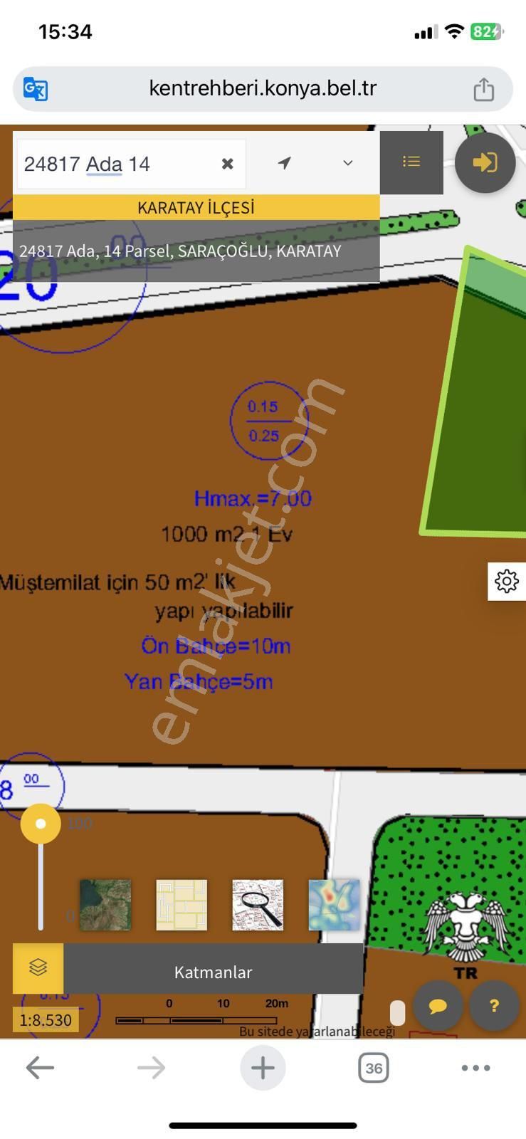 Saraçoğlu Mah 1.000 M2 Arsa Acil Bu Fiyata Satılık