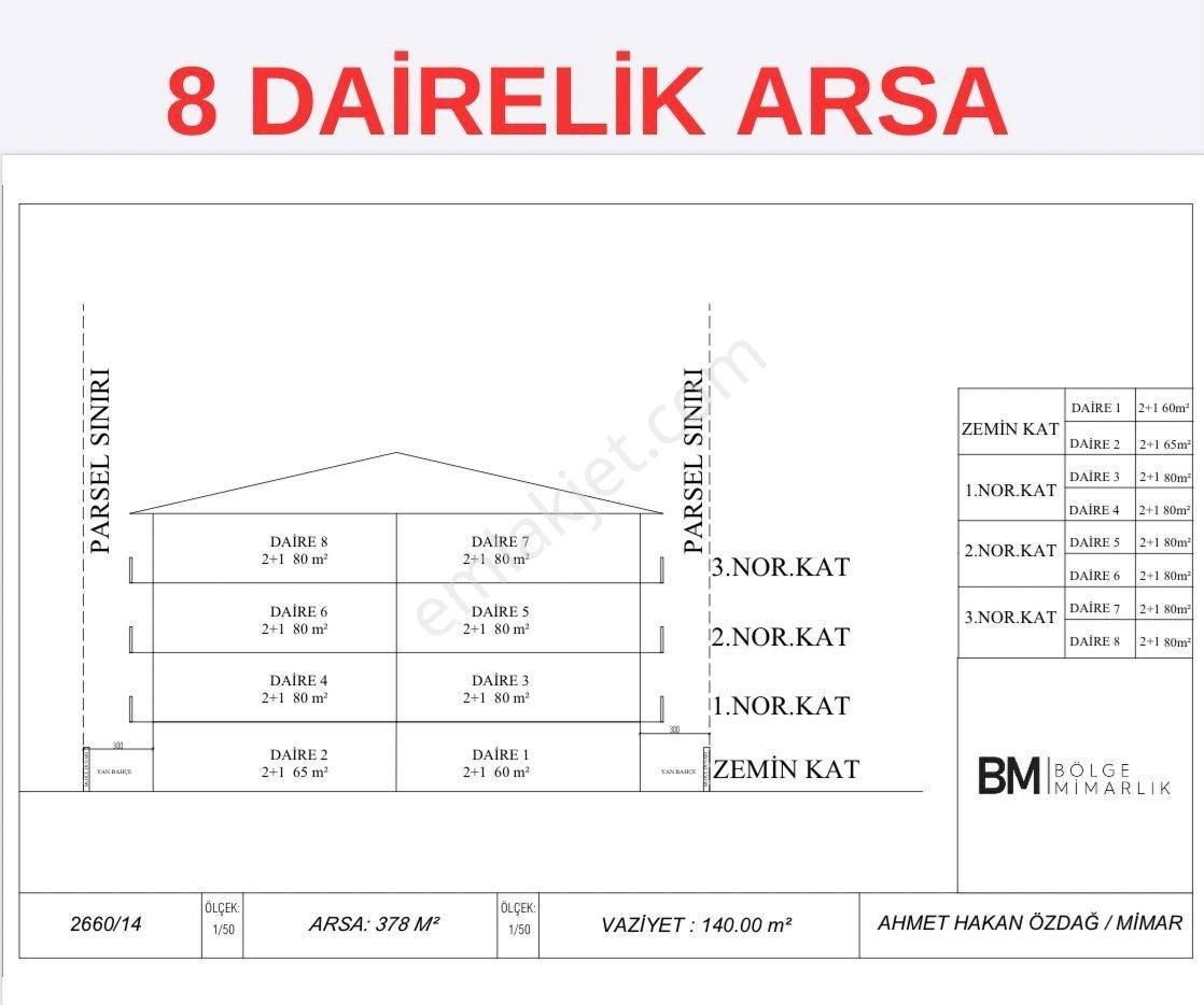Derince'de 8 Dairelik Satılık Kupon Arsa
