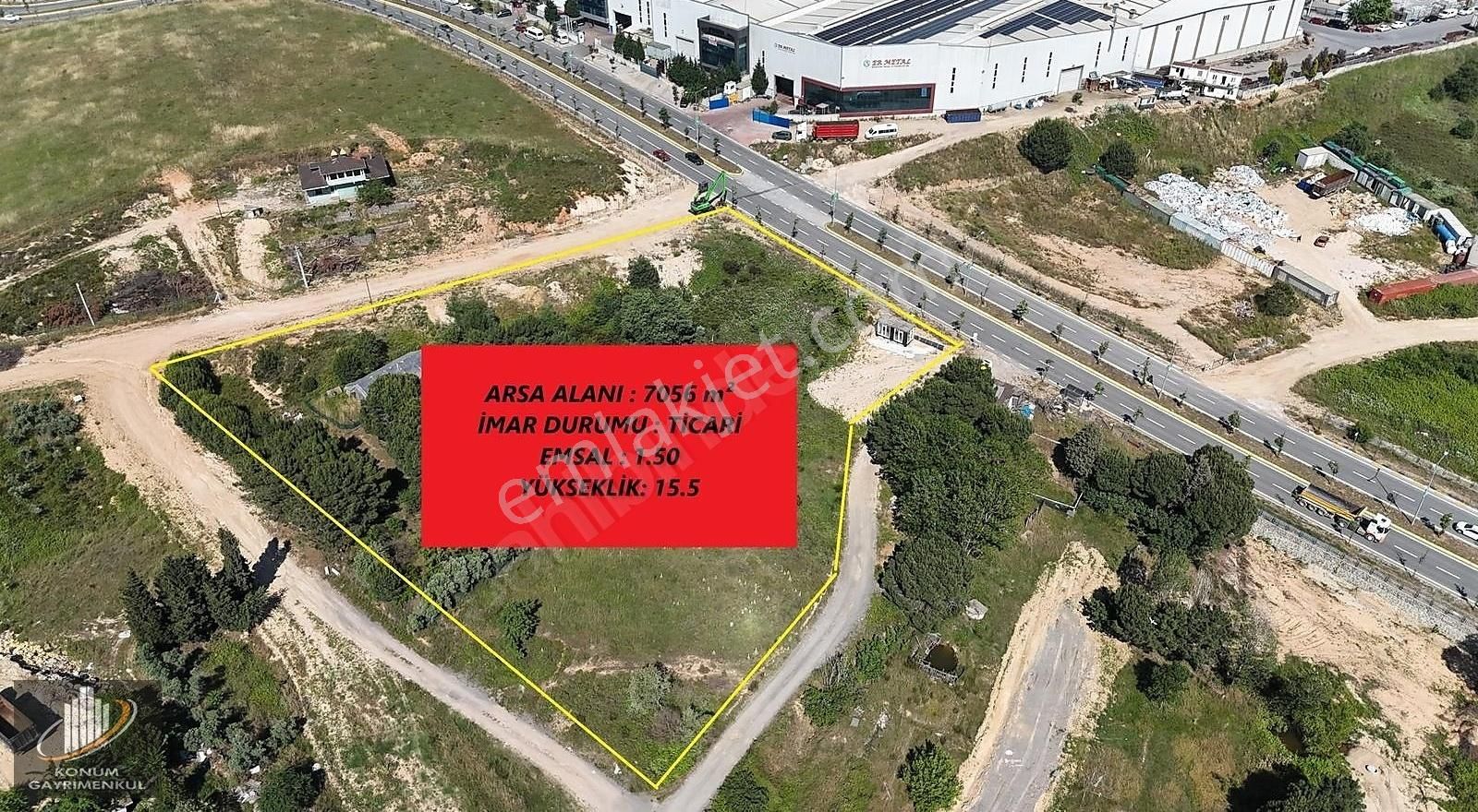 Şekerpınarda Ana Yola Cephe 7.056 M² Ticari İmarlı Satılık Arsa - Görsel 6