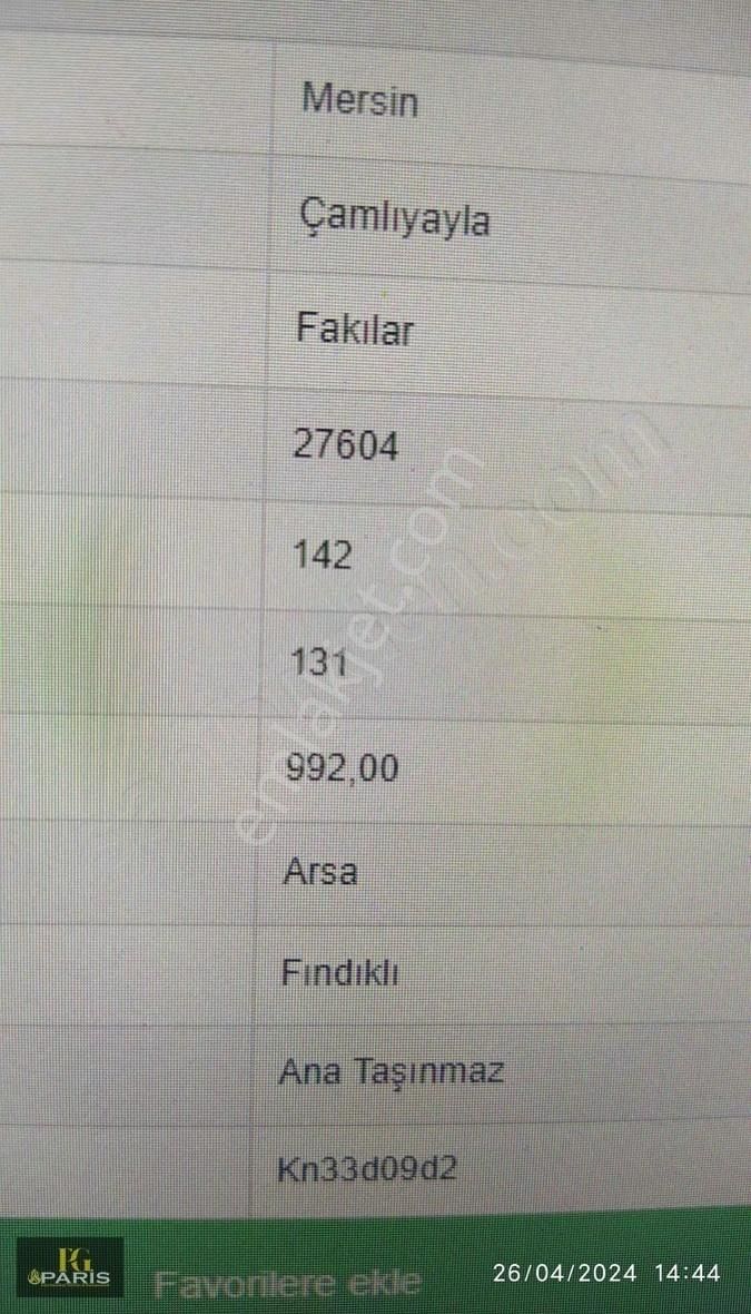 Çamlıyayla/at Dağı'nda 992 M2 İmarlı Cazip Satılık Yayla Arsası