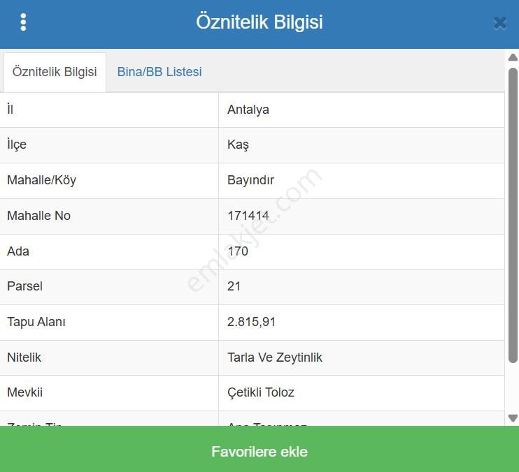 Kaş Merkeze,büyük Çakıl Plajına Yürüme Mesafesinde Satılık Hisse