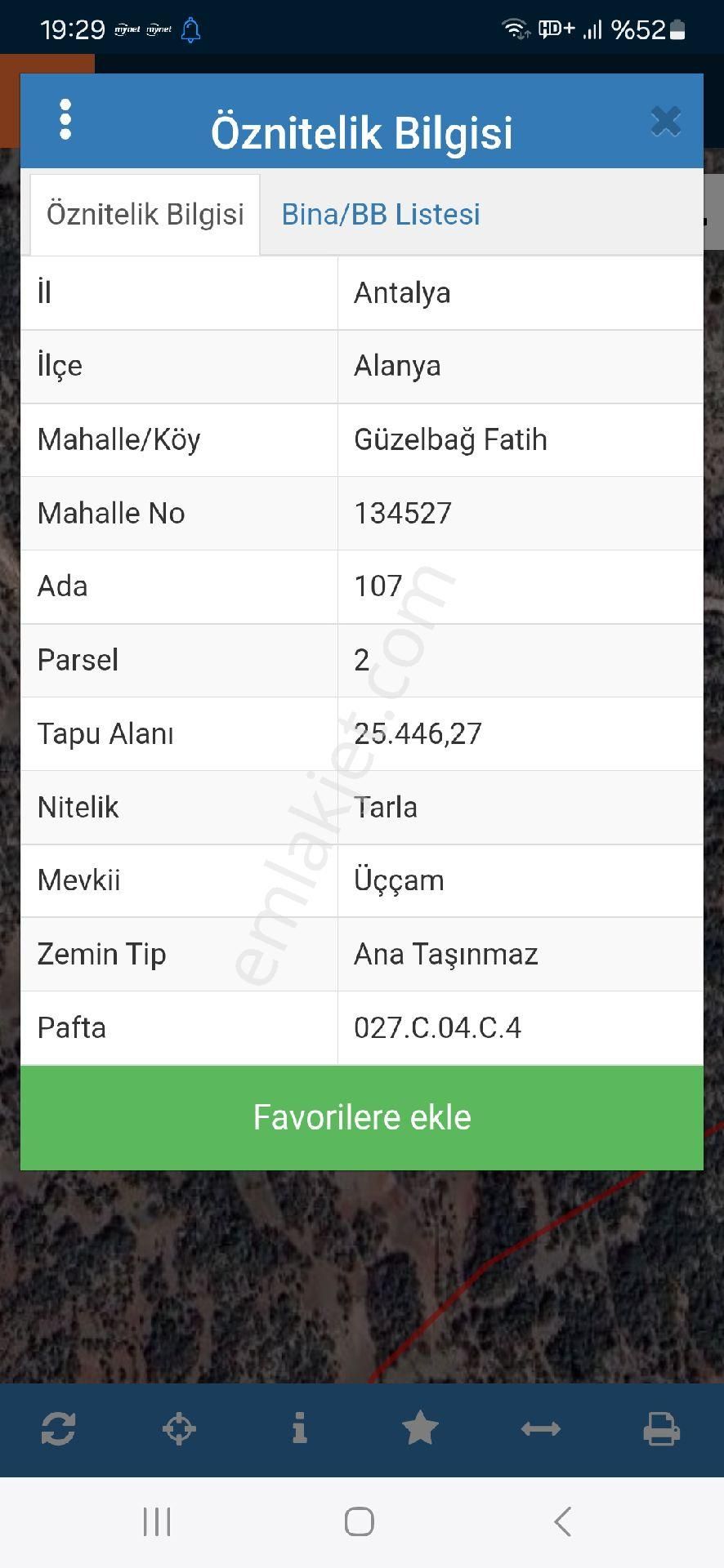 Alanya /güzelbağ Da Yatırımlık Sanayi İmarı Geçmek Üzere Olan Bölgede Tyola Cephe Arazi