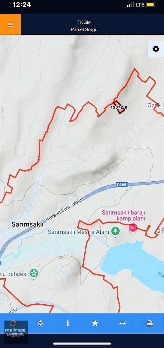 Melikgazi -sarımsaklı Yazlık Yerinde 17.062.58 M2 Satlık Tarla !