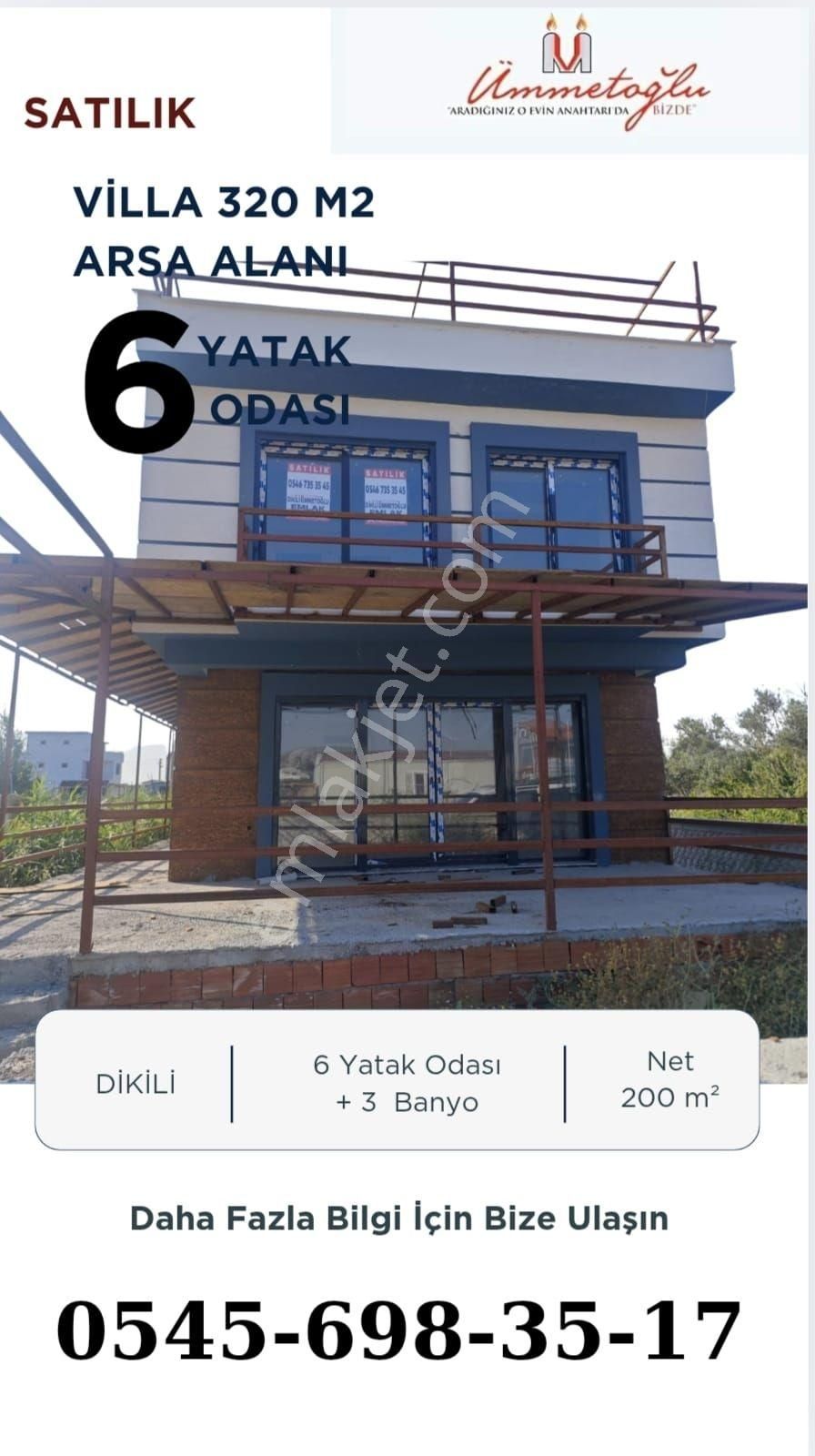 Dikili Ümmetoğlu'ndan 6+1 Tek'nizam Villa 220 M2