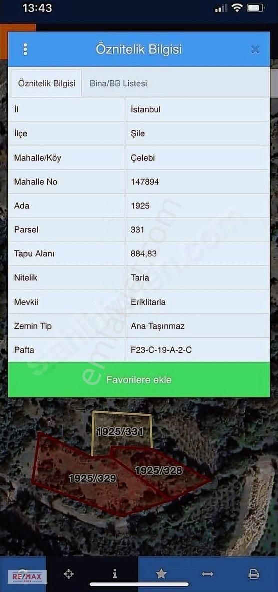 Remax Anka'dan Şile Çelebi Tarla
