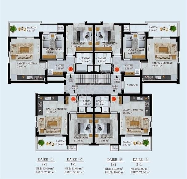 Yenimahallede Geniş Lüks 1+1 Daire - Görsel 8