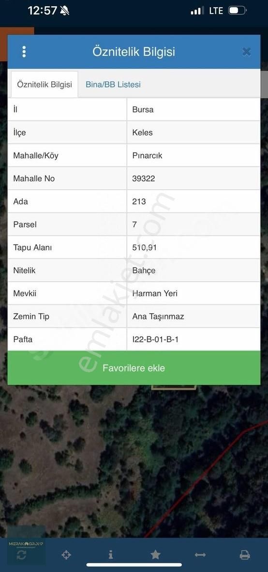 Keles Pınarcık Kullanıma Veya Yatırıma Uygun Hobi Bahçesi