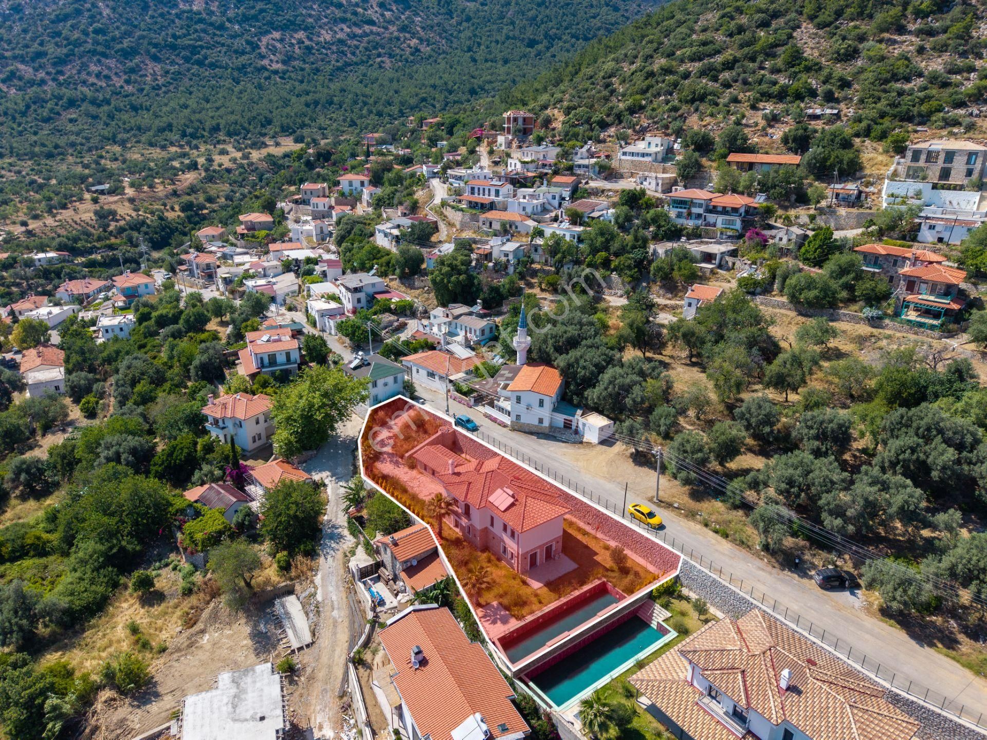 Datça Emecikte 1000m2 Arsa İçinde Deniz Manzaralı,havuzlu Villa - Görsel 33