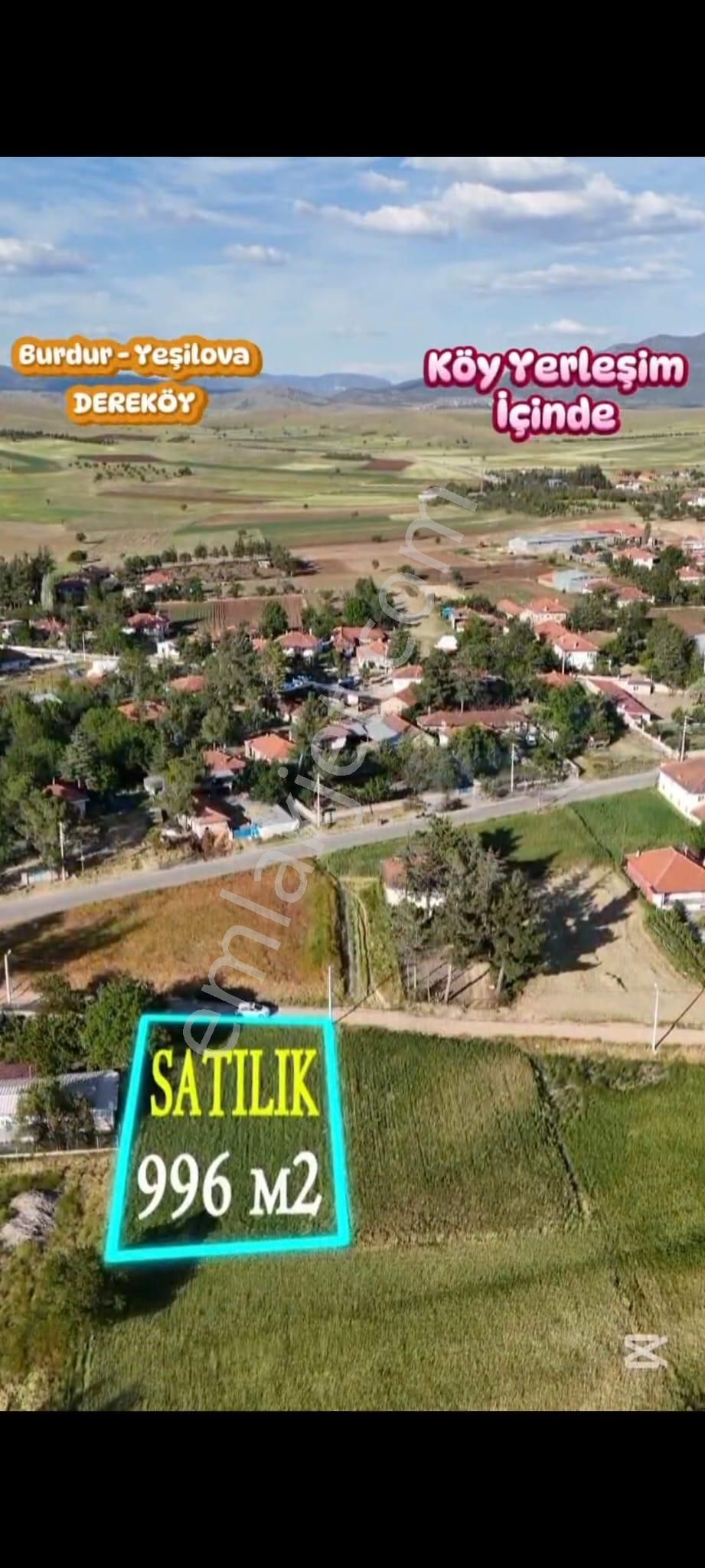 Burdur Yeşilova Dereköy Köy İçi Arsa